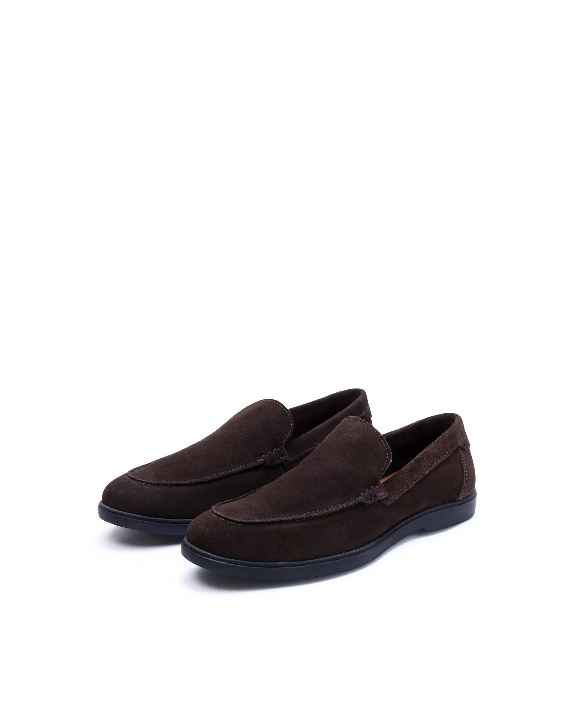 Rare Rabbit Men Velour Coffee Suede Leather Slip-On Closure Loafer - Image 3