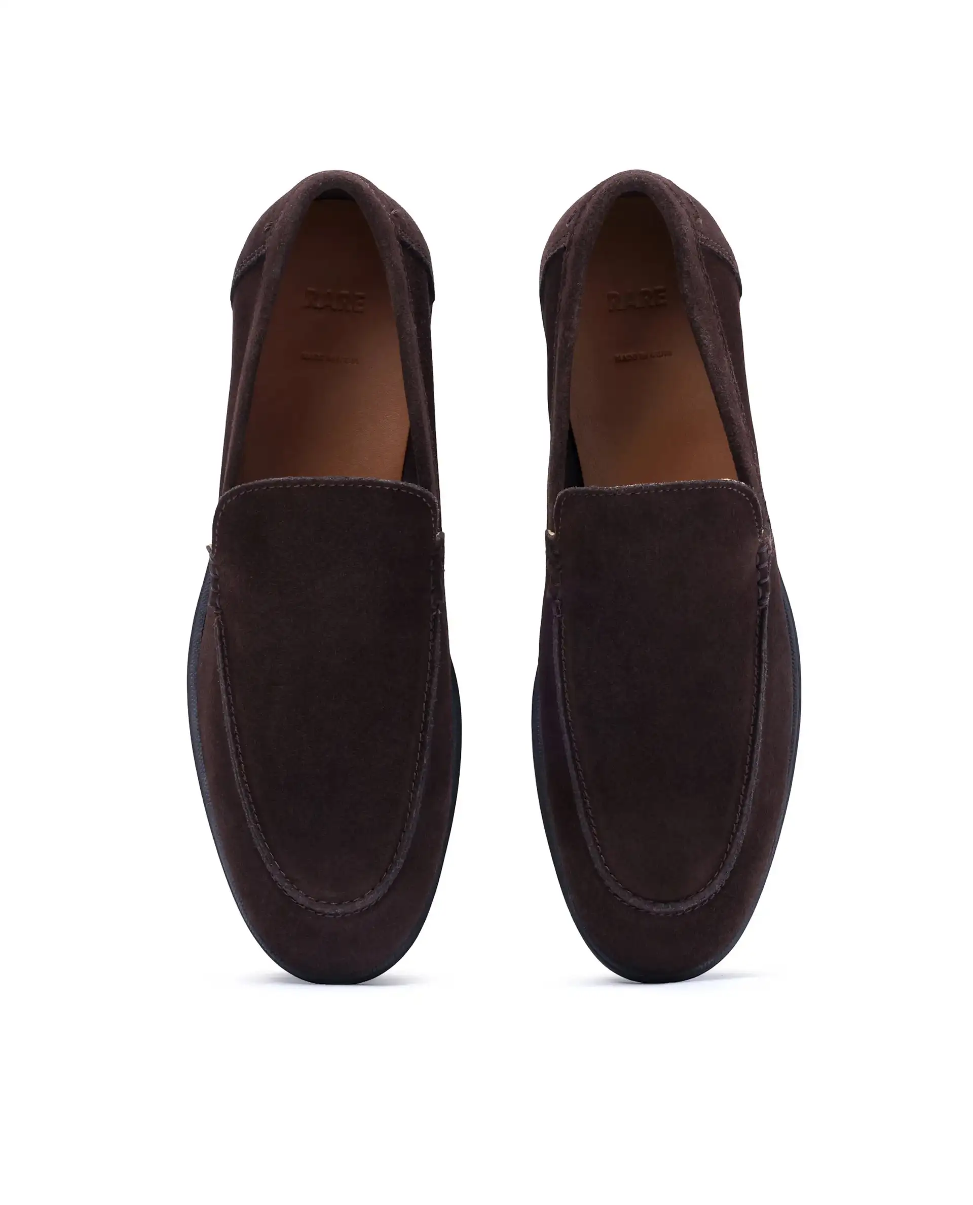 Rare Rabbit Men Velour Coffee Suede Leather Slip-On Closure Loafer - Image 5