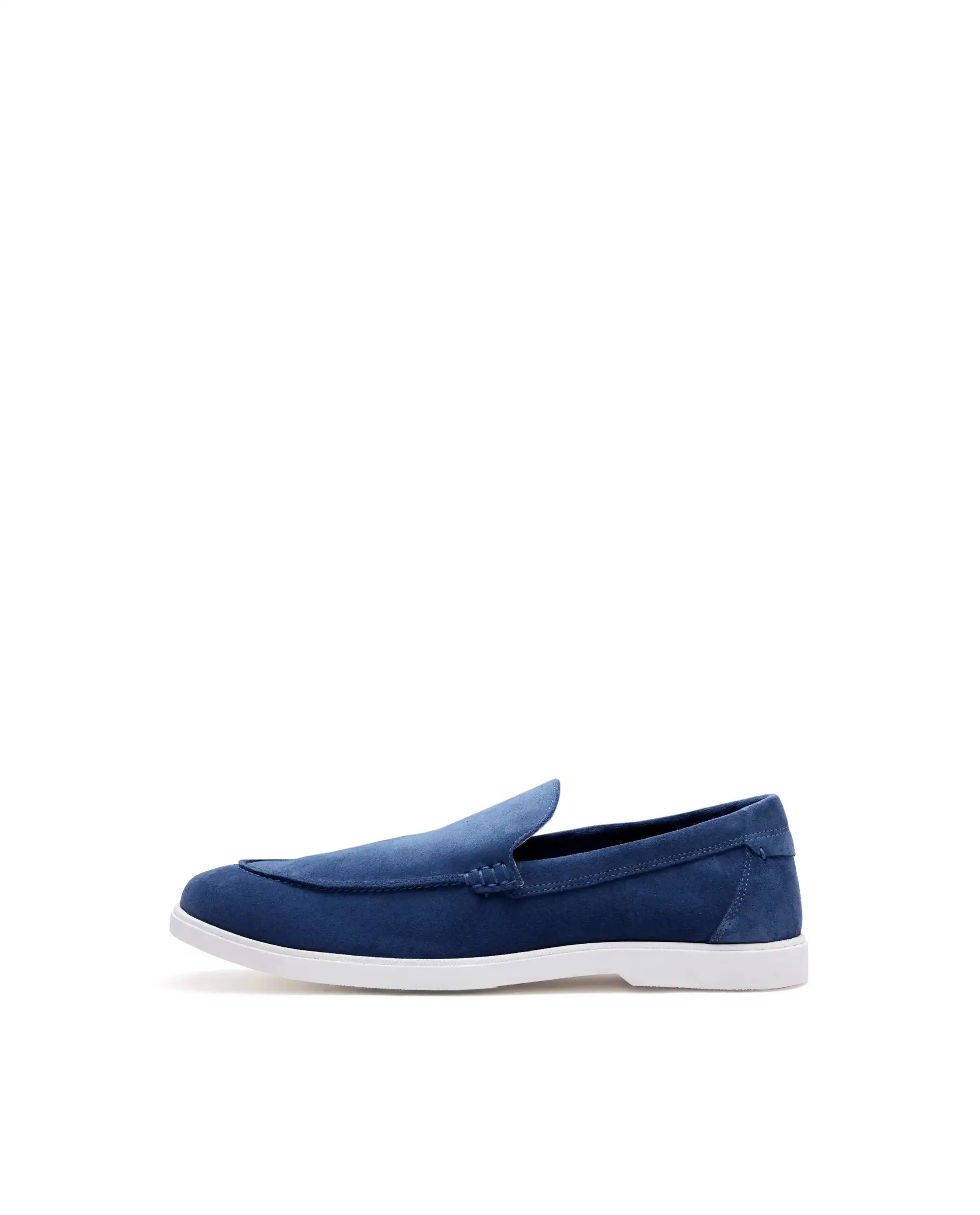 Rare Rabbit Men Velour Cobalt Blue Suede Leather Slip-On Closure Loafer - Image 2