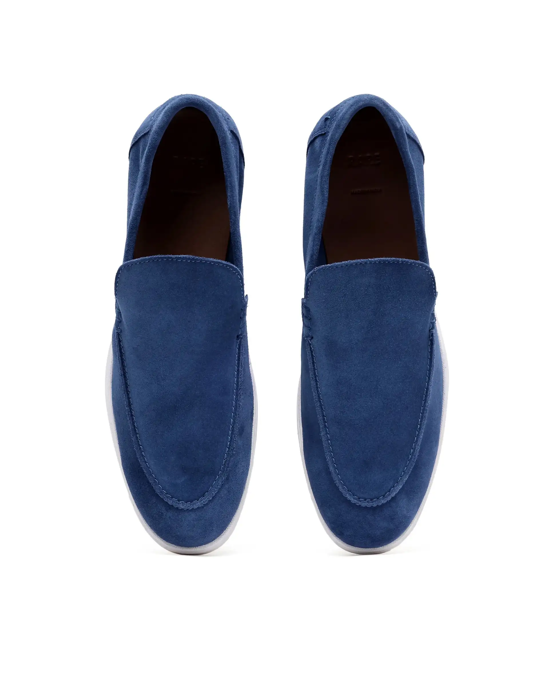 Rare Rabbit Men Velour Cobalt Blue Suede Leather Slip-On Closure Loafer - Image 5