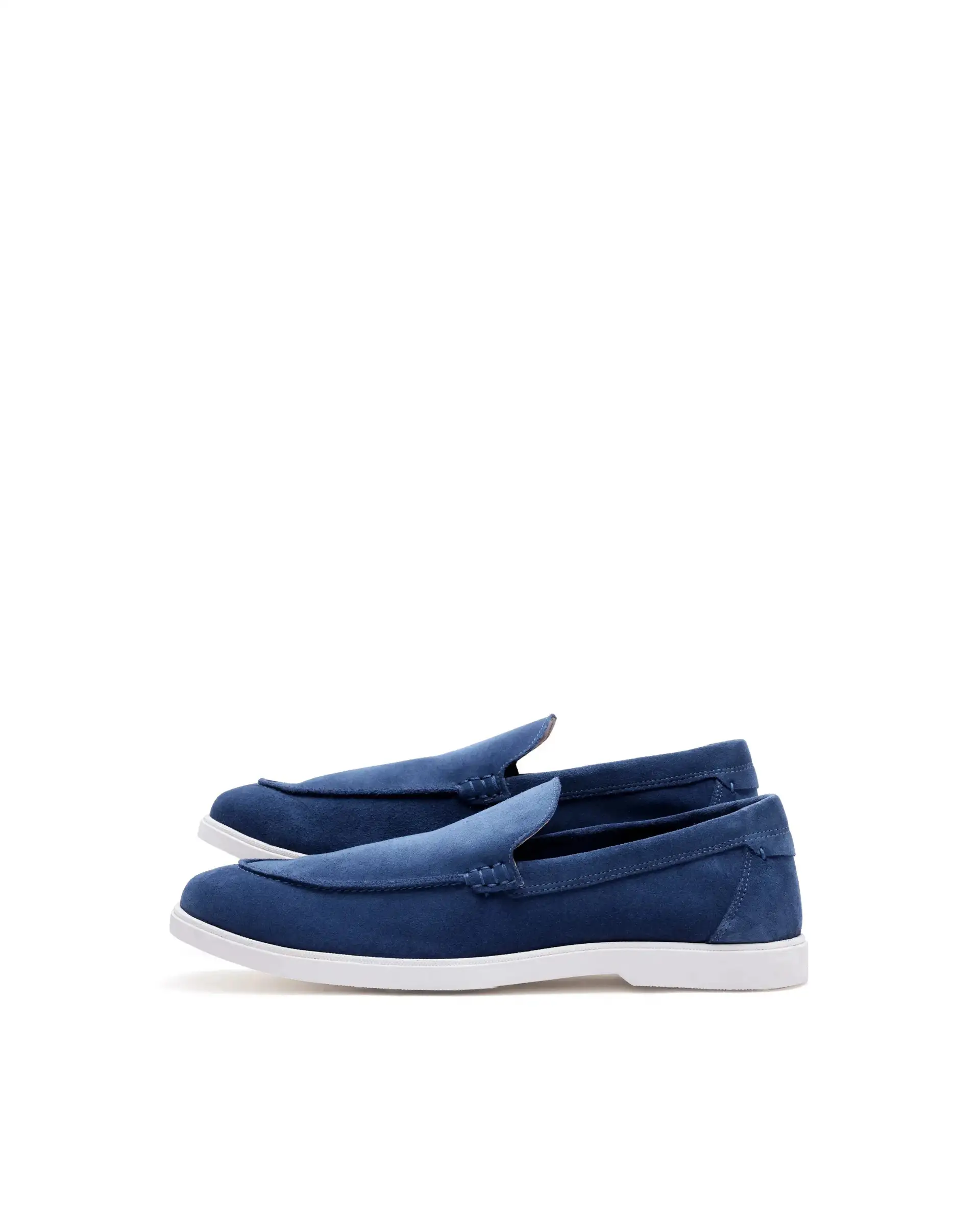 Rare Rabbit Men Velour Cobalt Blue Suede Leather Slip-On Closure Loafer - Image 6