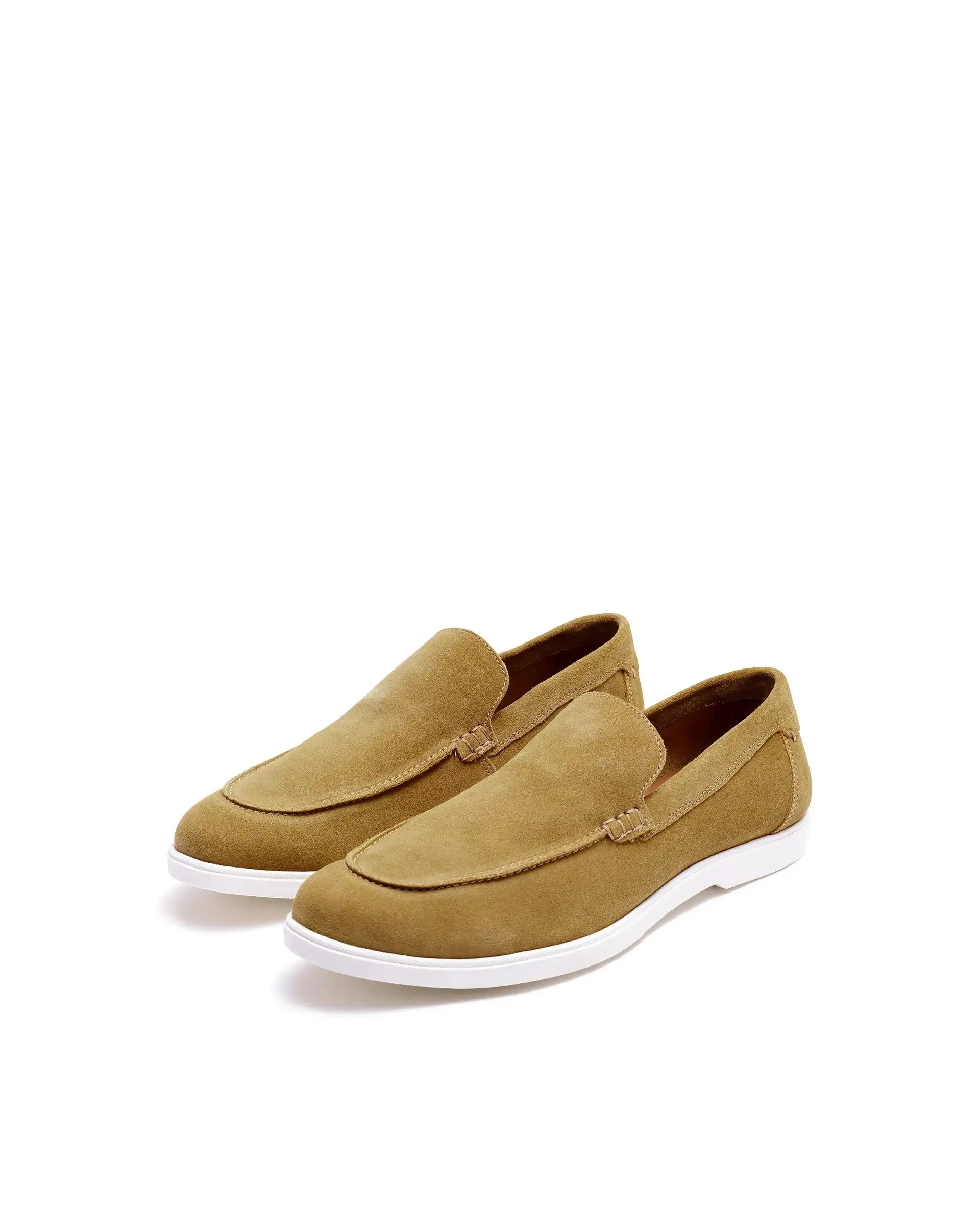 Rare Rabbit Men Velour Mustard Suede Leather Slip-On Closure Loafer - Image 3