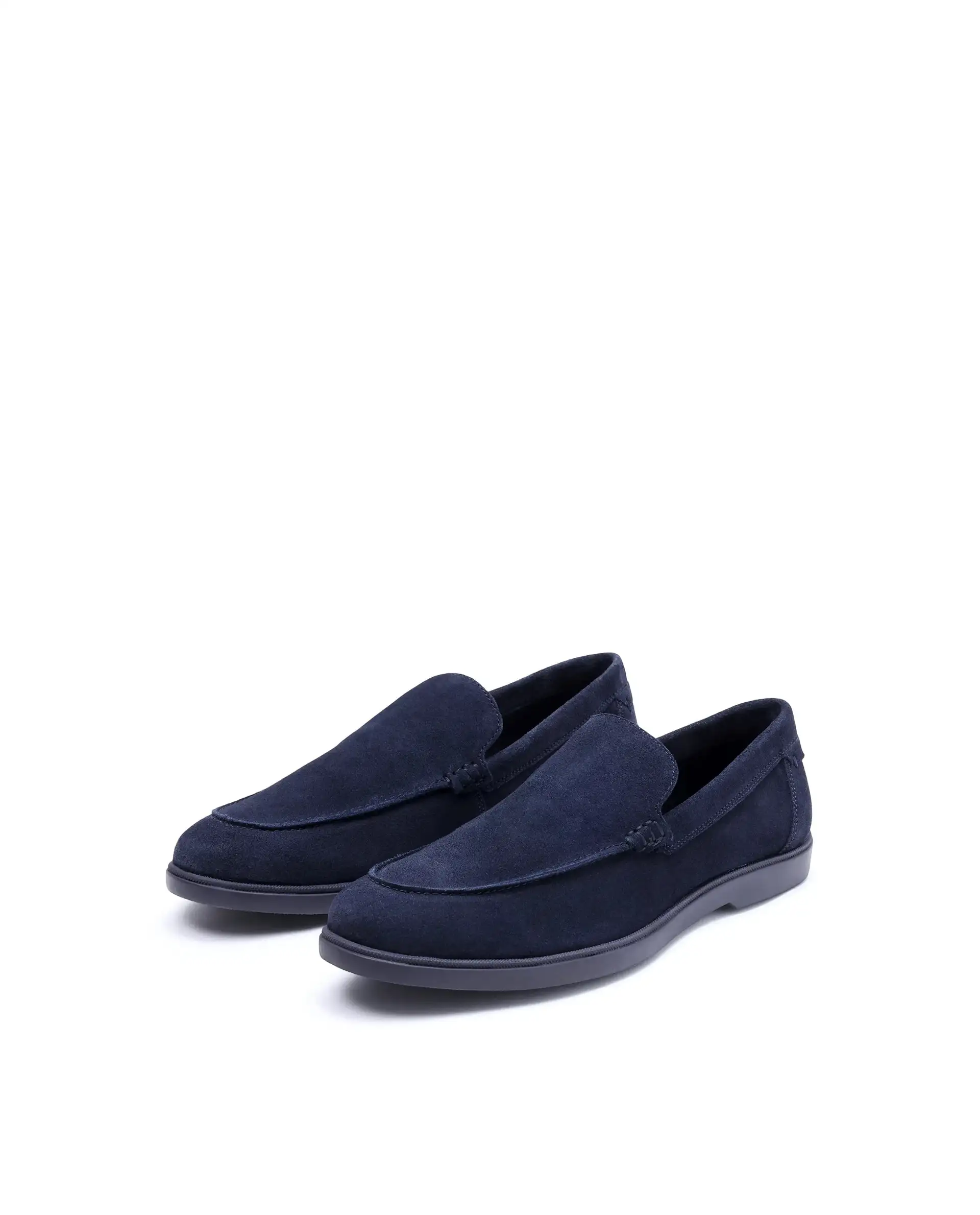 Rare Rabbit Men Velour Navy Suede Leather Slip-On Closure Loafer - Image 2