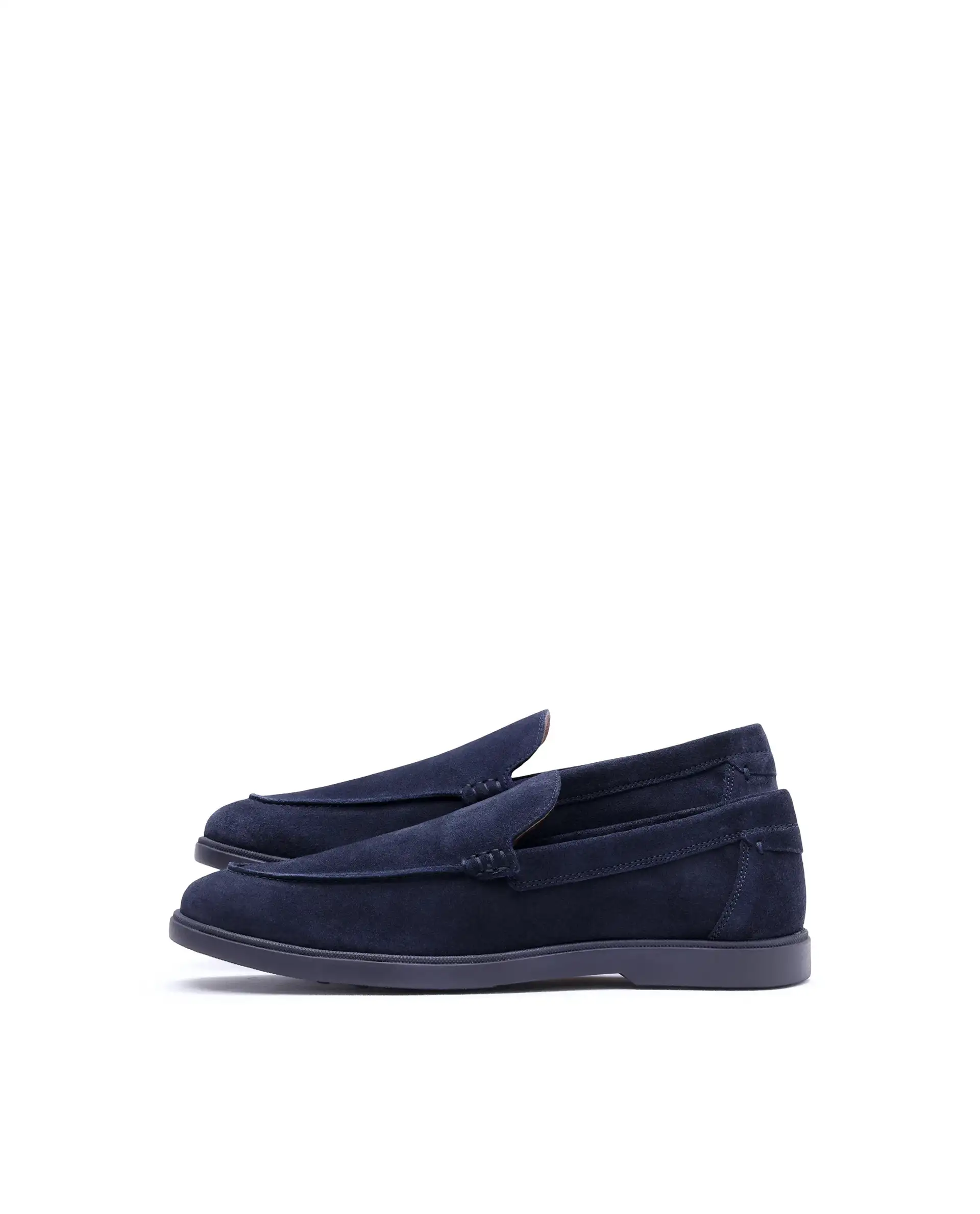 Rare Rabbit Men Velour Navy Suede Leather Slip-On Closure Loafer - Image 8