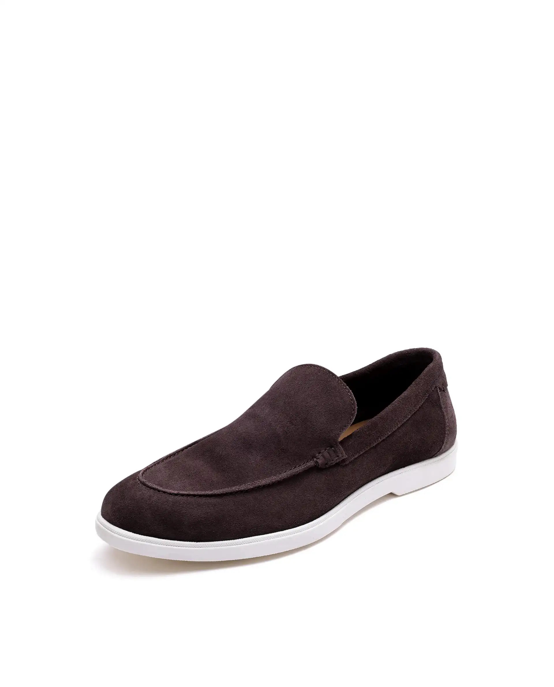 Rare Rabbit Men Velour Prune Suede Leather Slip-On Closure Loafer