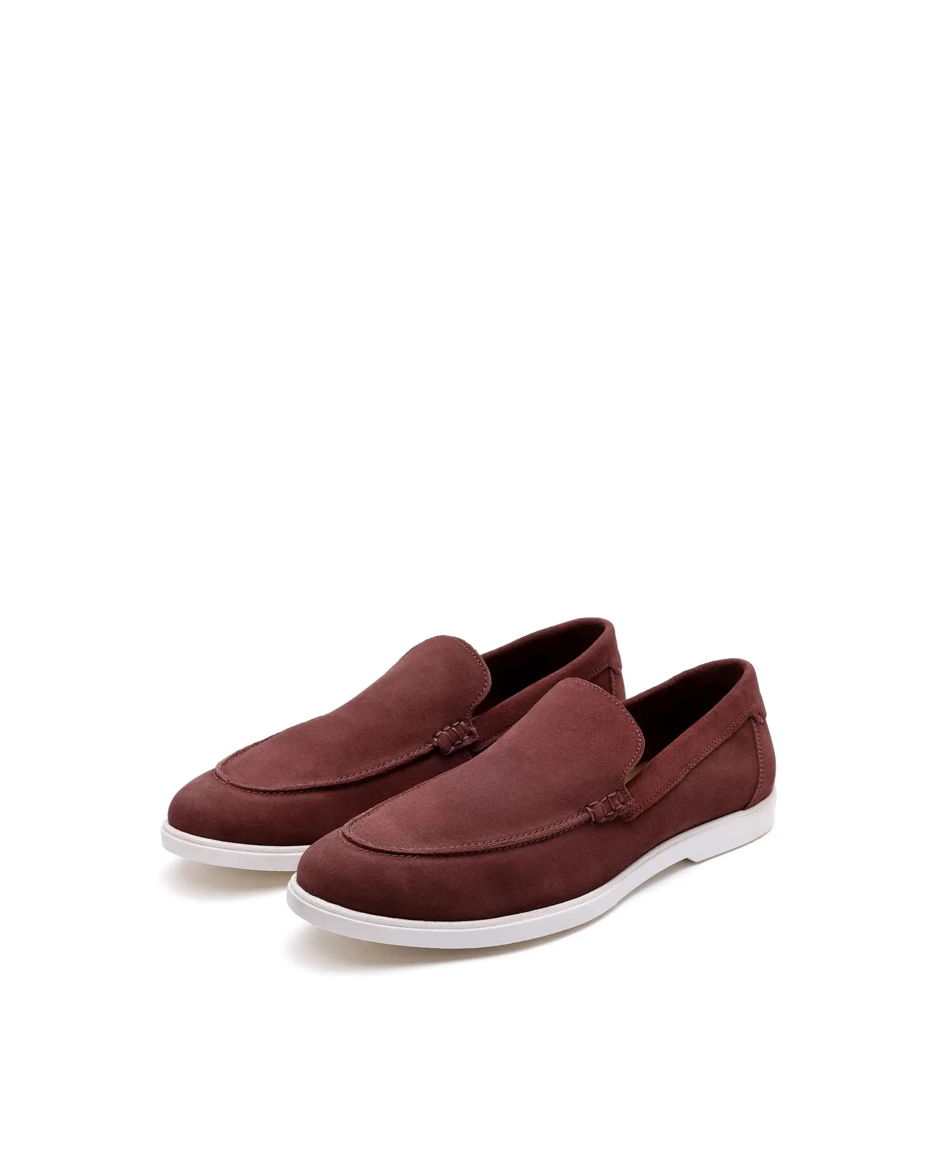 Rare Rabbit Men Velour Rust Suede Leather Slip-On Closure Loafer - Image 3