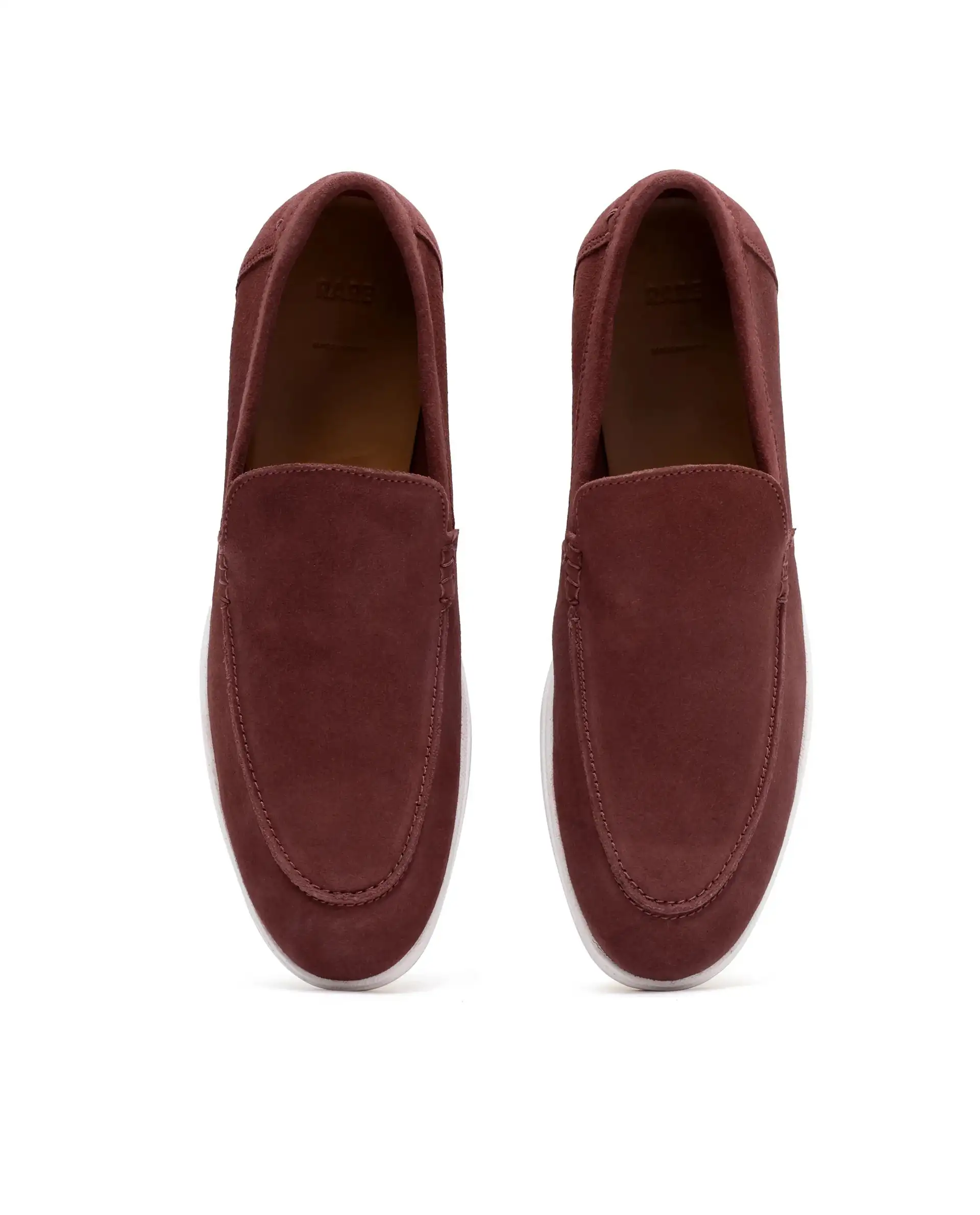 Rare Rabbit Men Velour Rust Suede Leather Slip-On Closure Loafer - Image 5