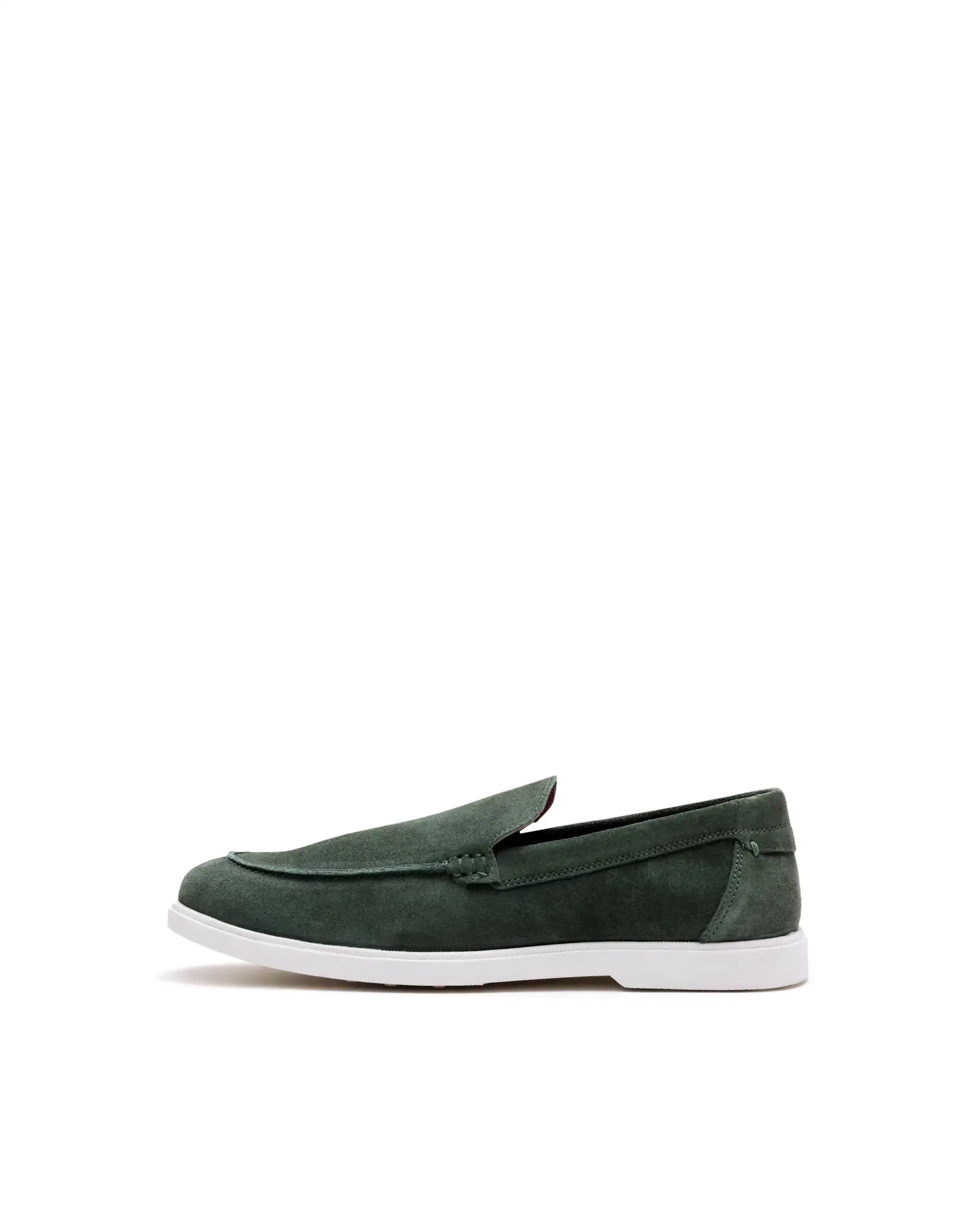 Rare Rabbit Men Velour Sage Green Suede Leather Slip-On Closure Loafer - Image 3