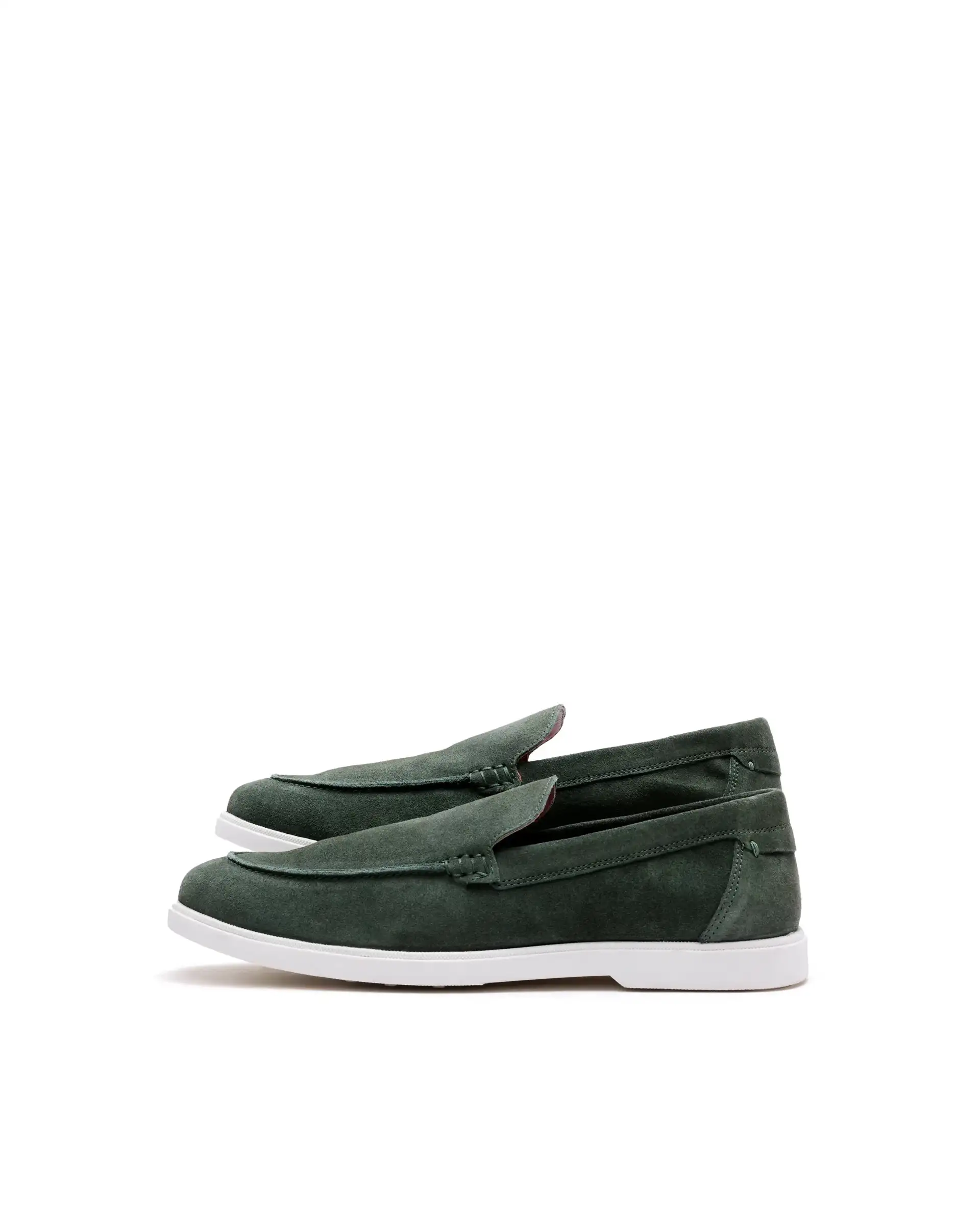 Rare Rabbit Men Velour Sage Green Suede Leather Slip-On Closure Loafer - Image 5