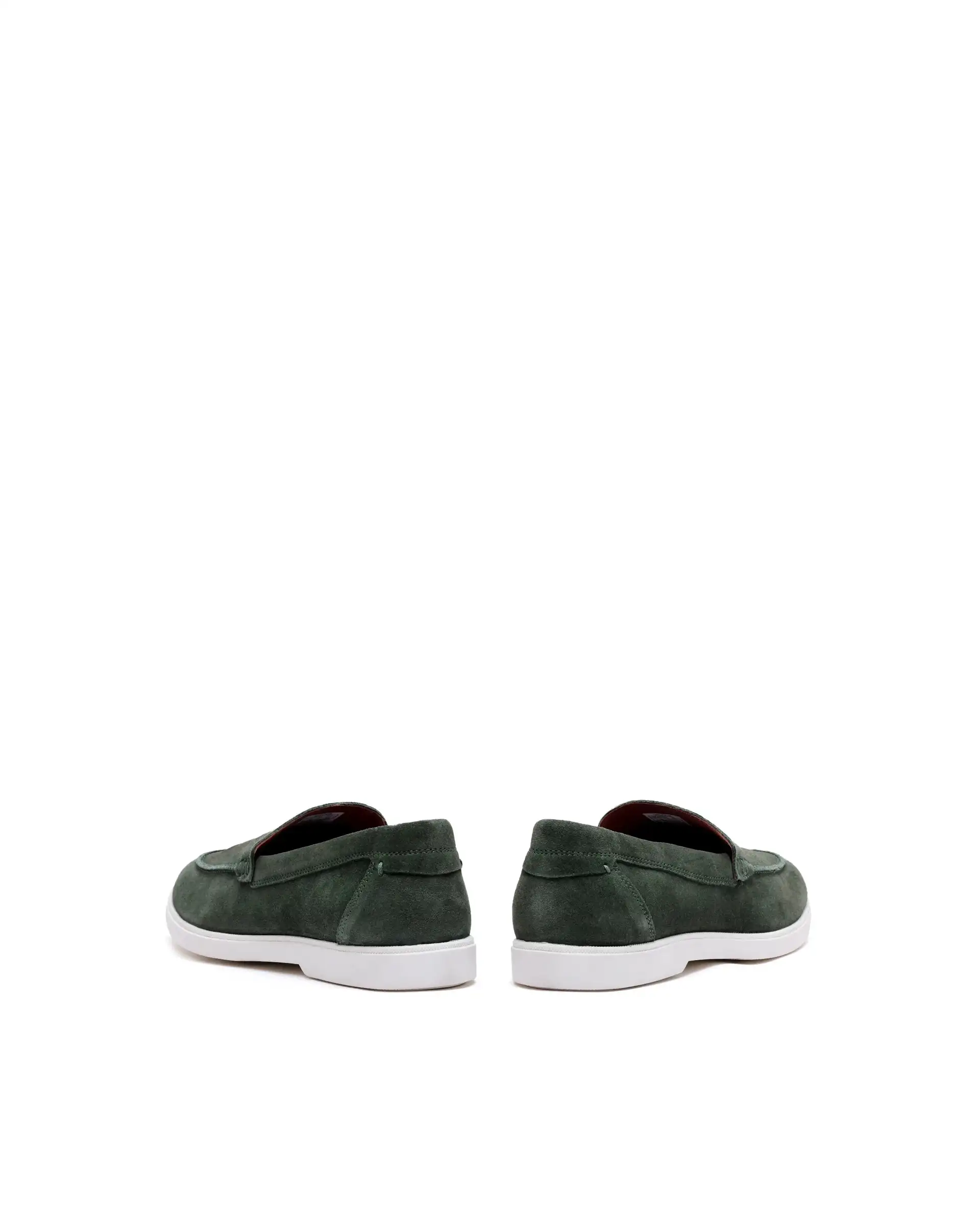 Rare Rabbit Men Velour Sage Green Suede Leather Slip-On Closure Loafer - Image 6
