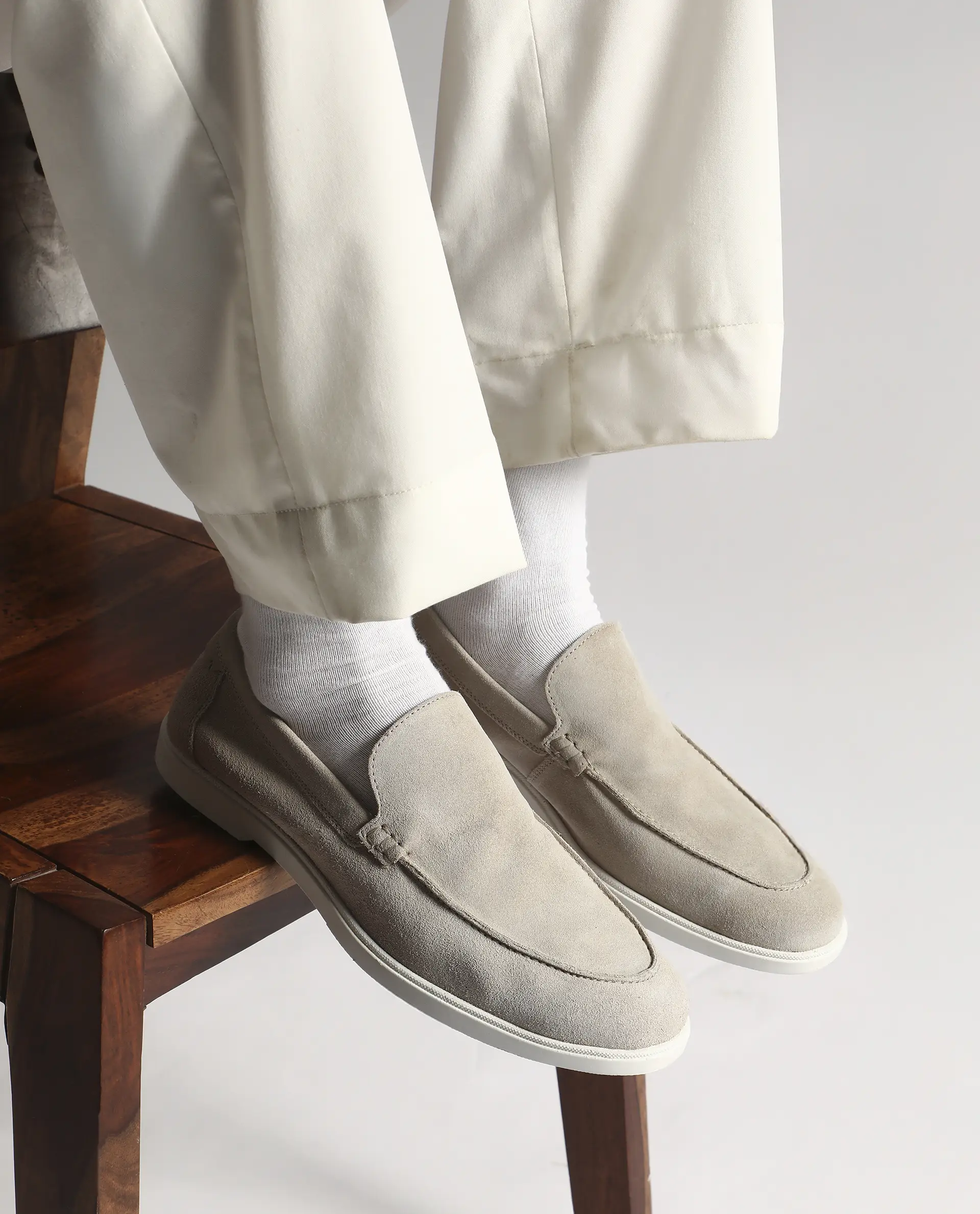 Rare Rabbit Men Velour Sand Suede Leather Slip-On Closure Loafer - Image 4