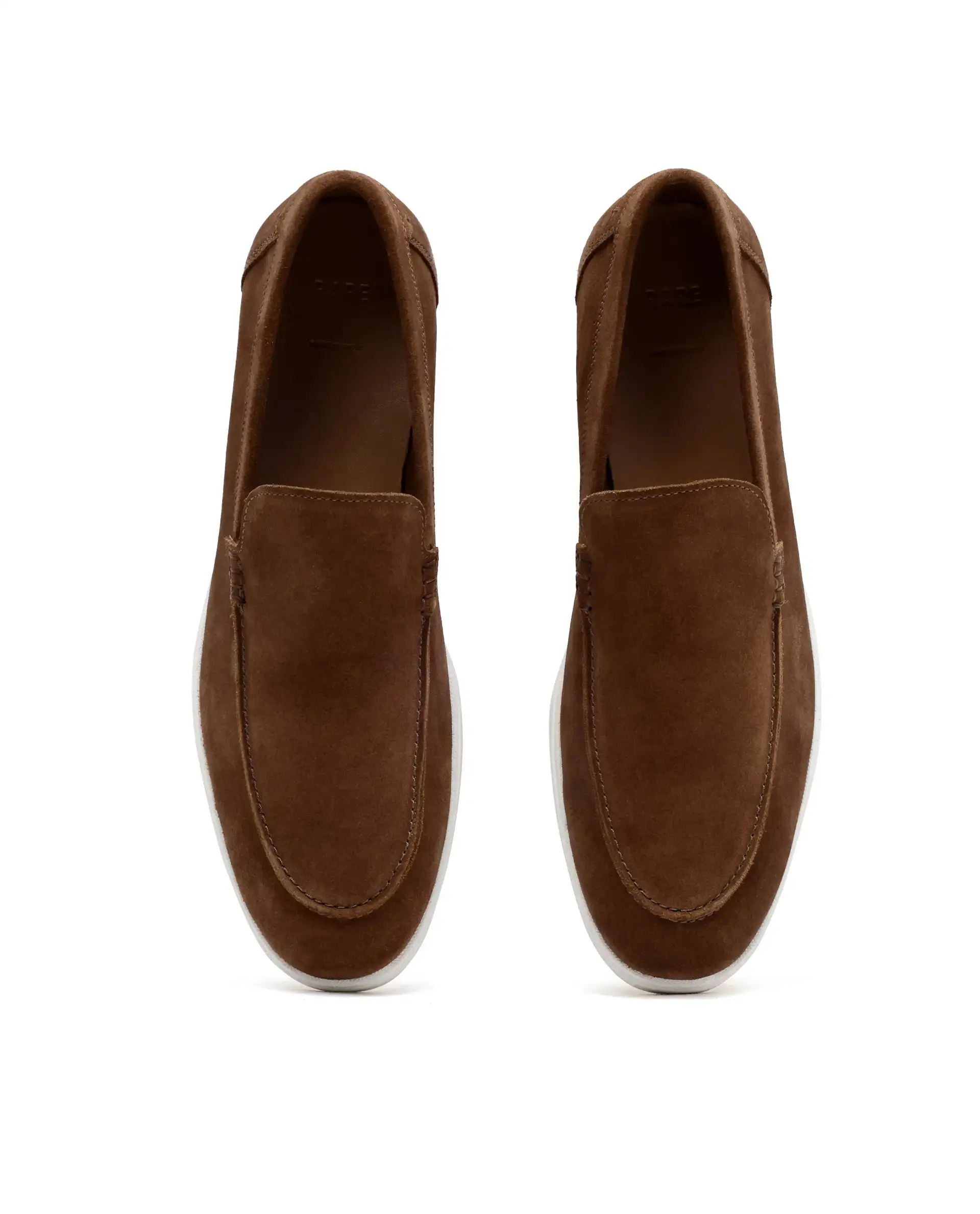 Rare Rabbit Men Velour Tan Suede Leather Slip-On Closure Loafer - Image 5