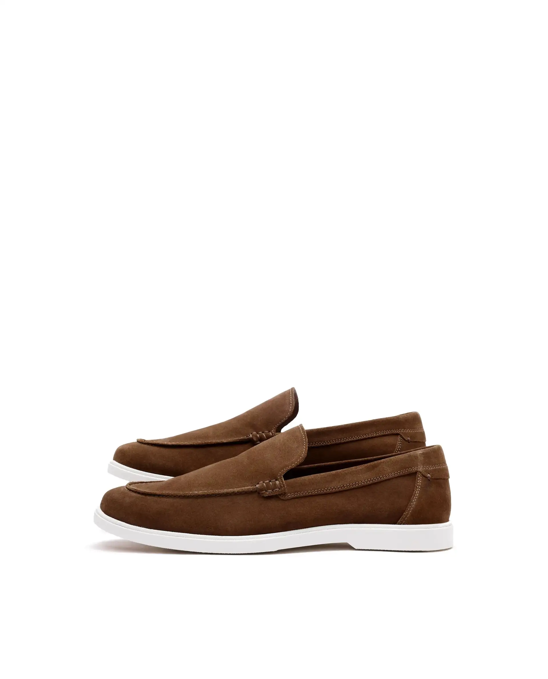 Rare Rabbit Men Velour Tan Suede Leather Slip-On Closure Loafer - Image 6