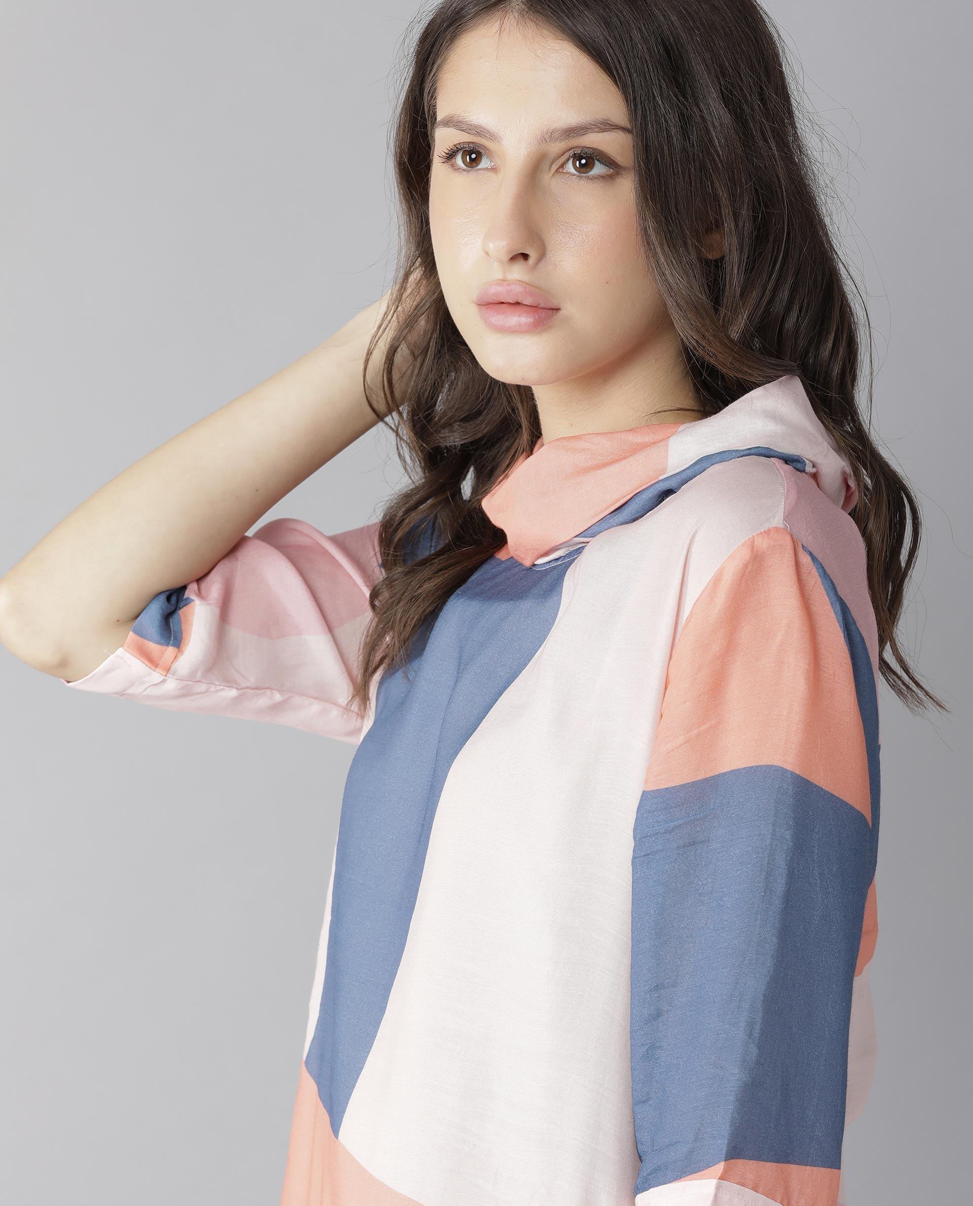 Rareism Women Venus Peach Dress Short Sleeves Printed - Image 7