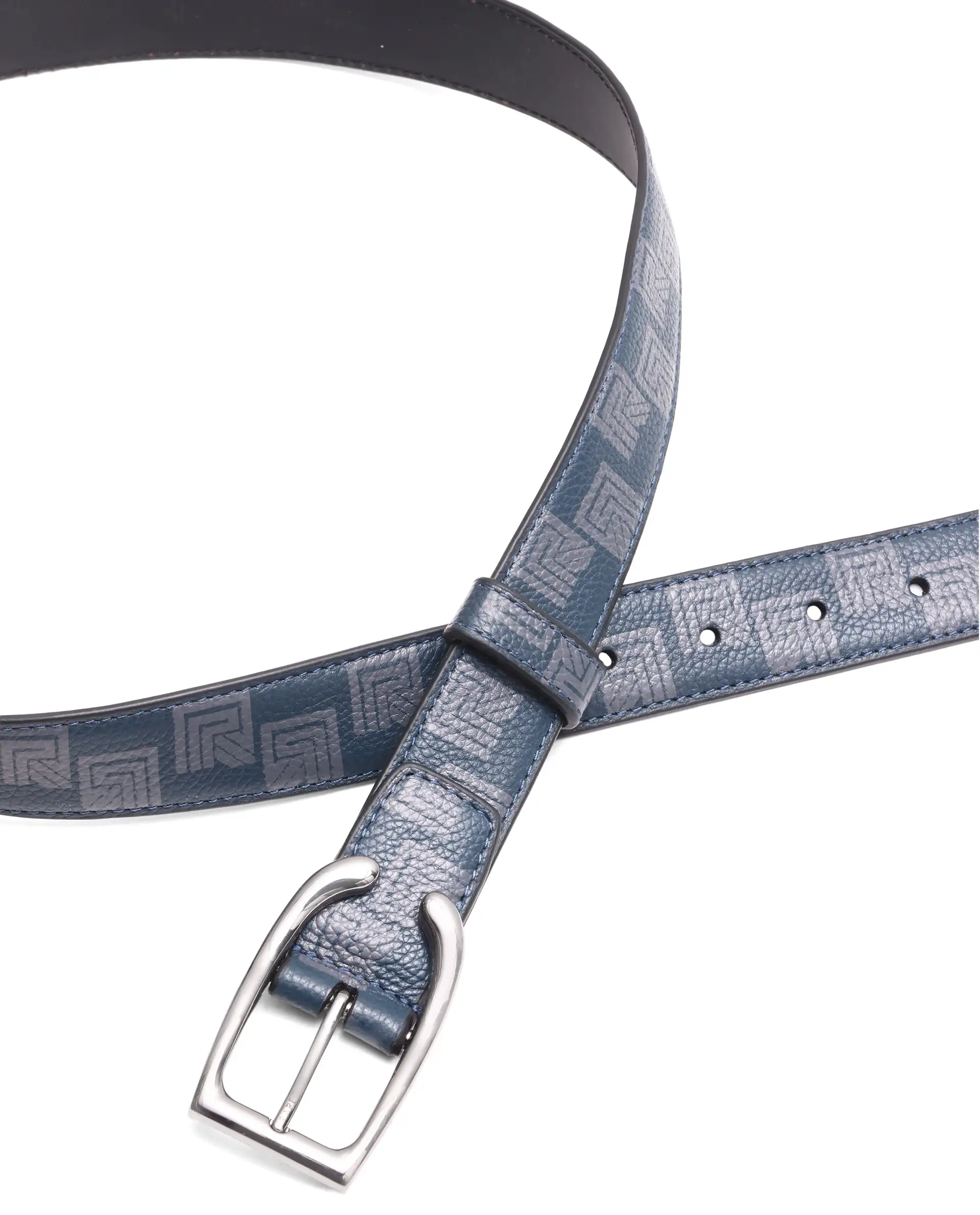 Rare Rabbit Men Vero Navy Leather Belt - Image 3