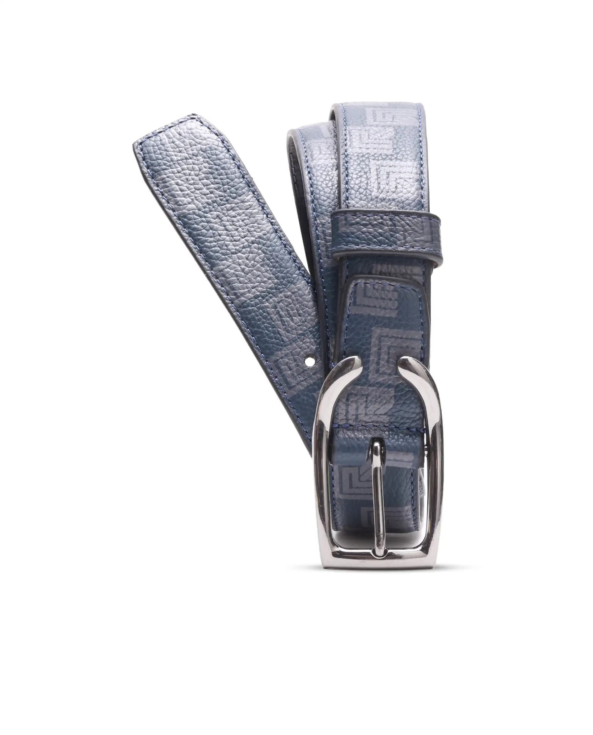 Rare Rabbit Men Vero Navy Leather Belt - Image 5