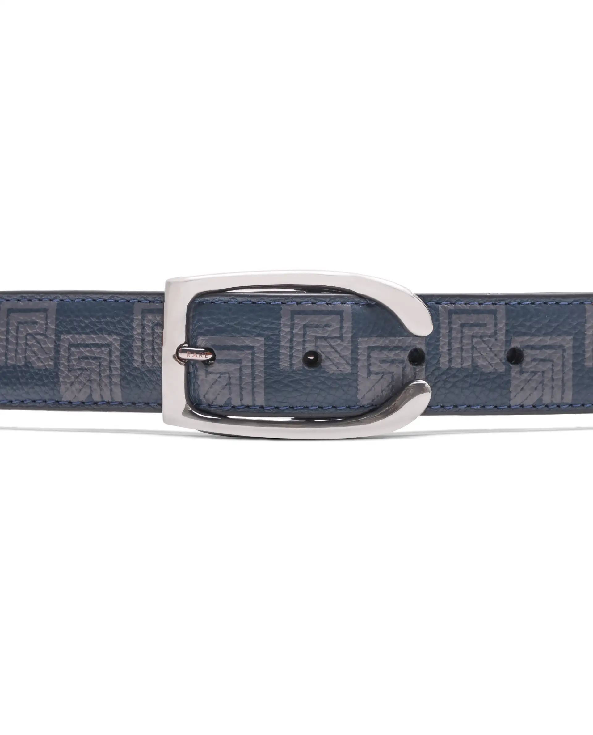 Rare Rabbit Men Vero Navy Leather Belt - Image 6