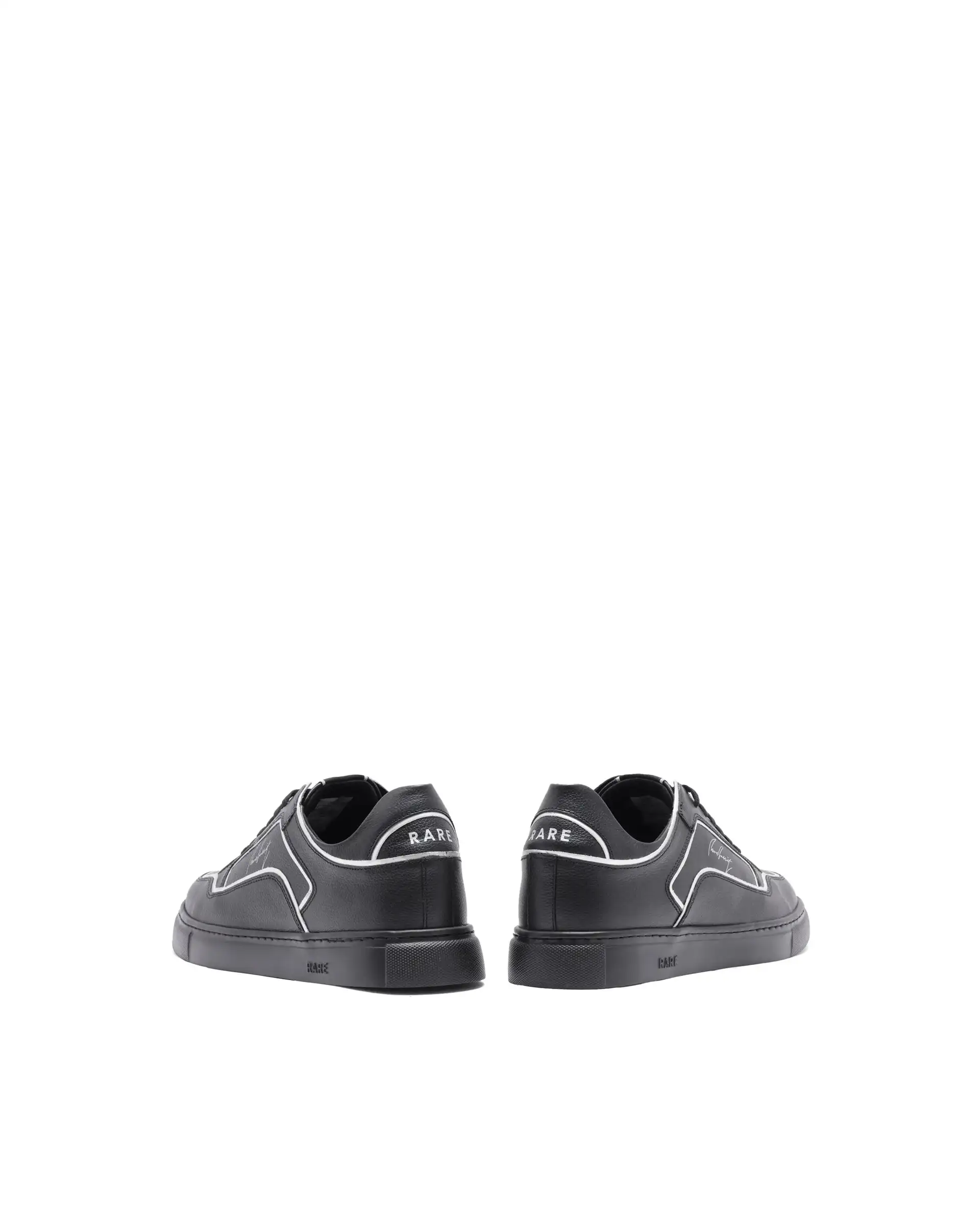 Rare Rabbit Men Veron Black Genuine Leather Dual Tone Low-Top Lace-Up Shoes - Image 7