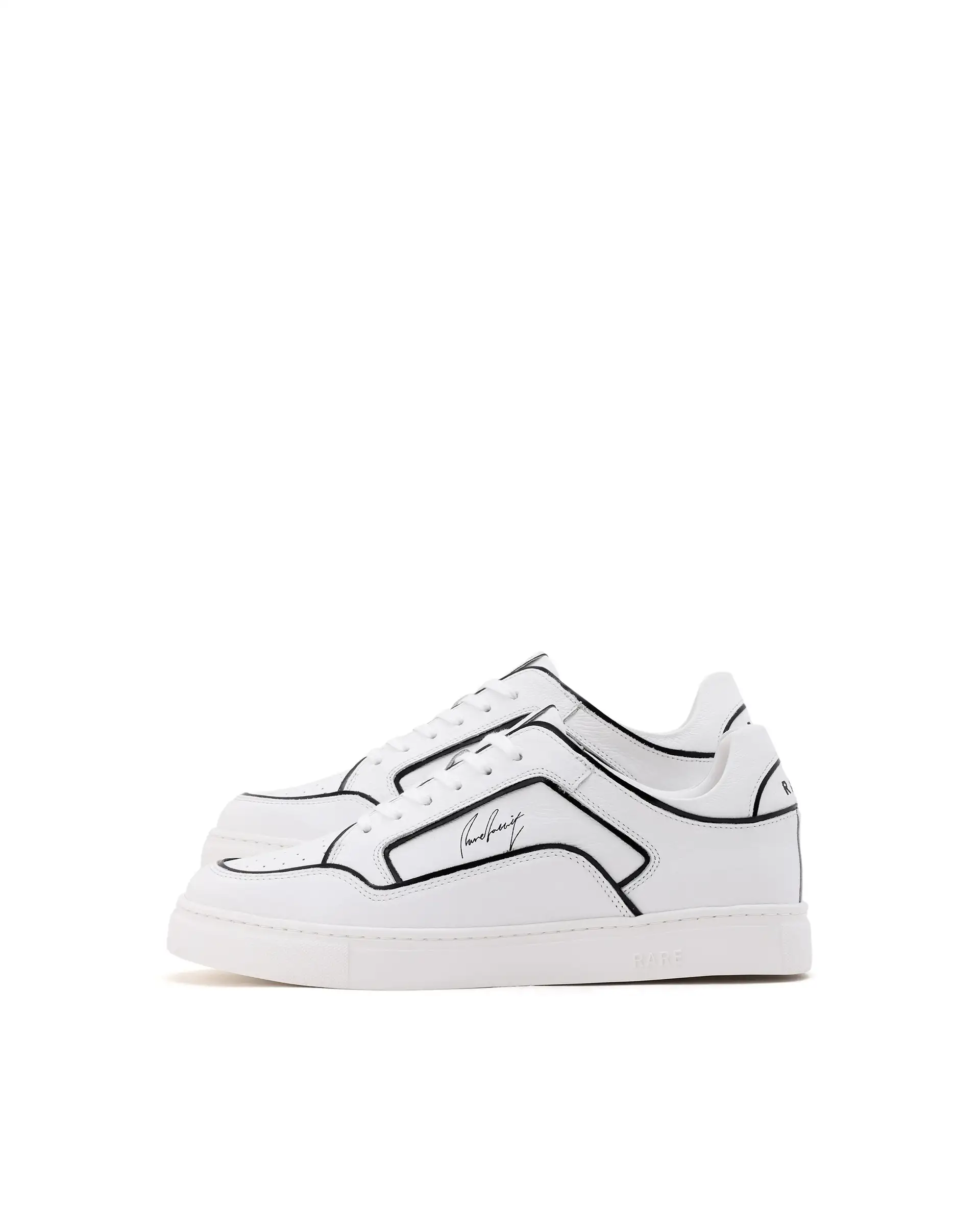 Rare Rabbit Men Veron White Genuine Leather Dual Tone Low-Top Lace-Up Shoes - Image 6