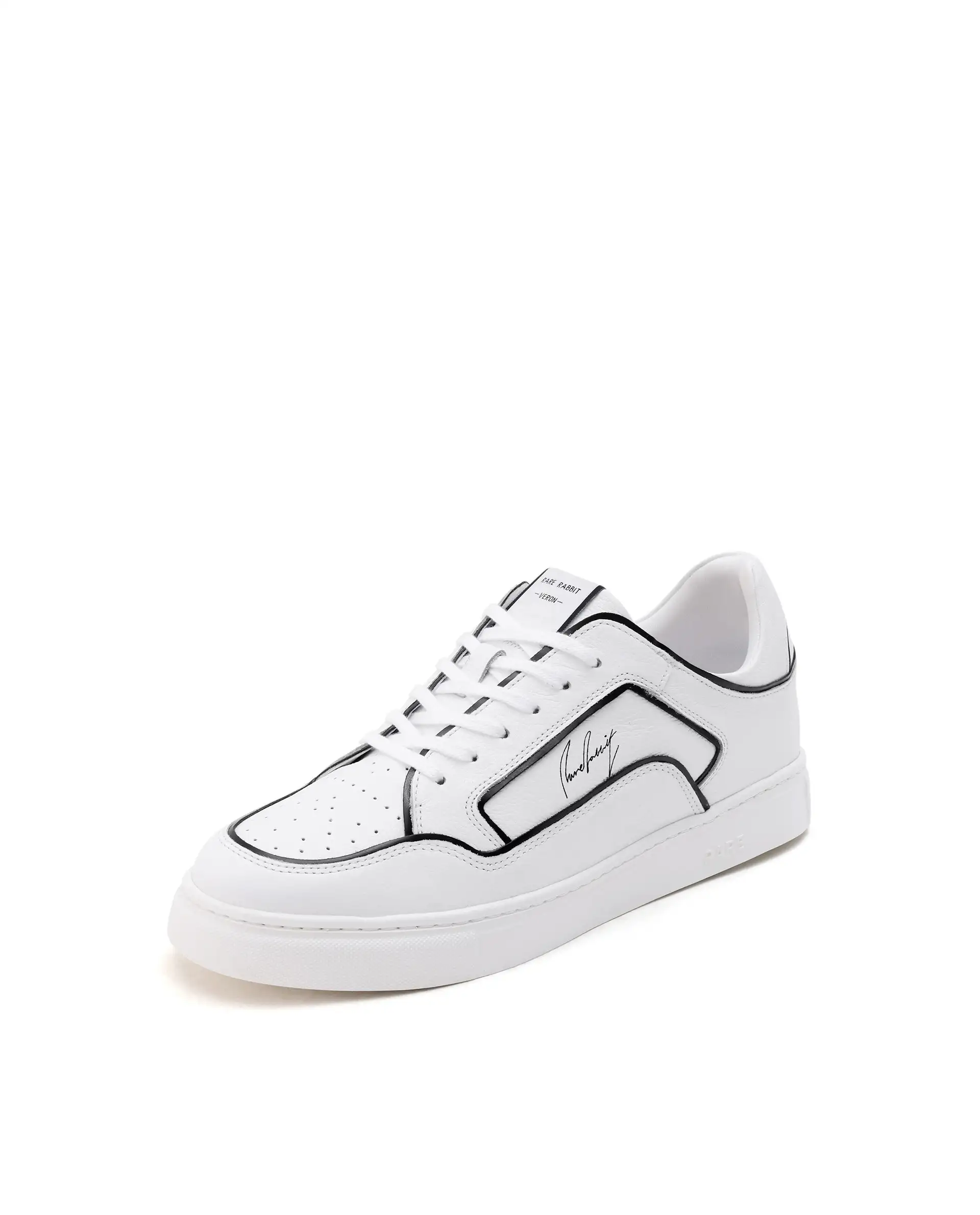 Rare Rabbit Men Veron White Genuine Leather Dual Tone Low-Top Lace-Up Shoes - Image 7