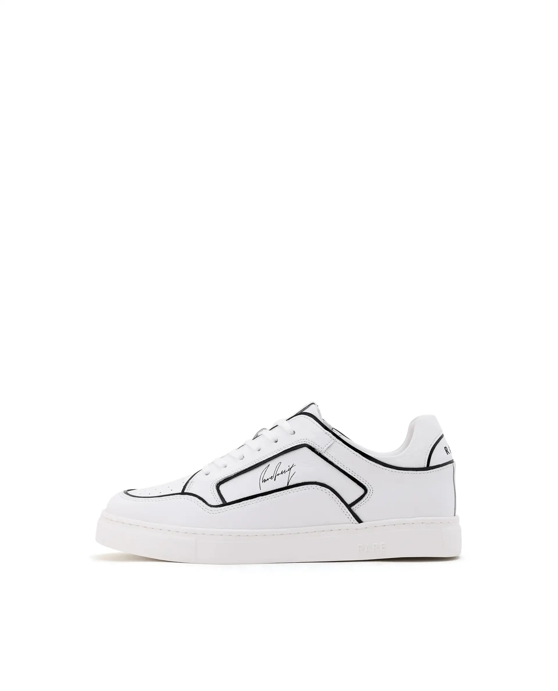 Rare Rabbit Men Veron White Genuine Leather Dual Tone Low-Top Lace-Up Shoes - Image 9