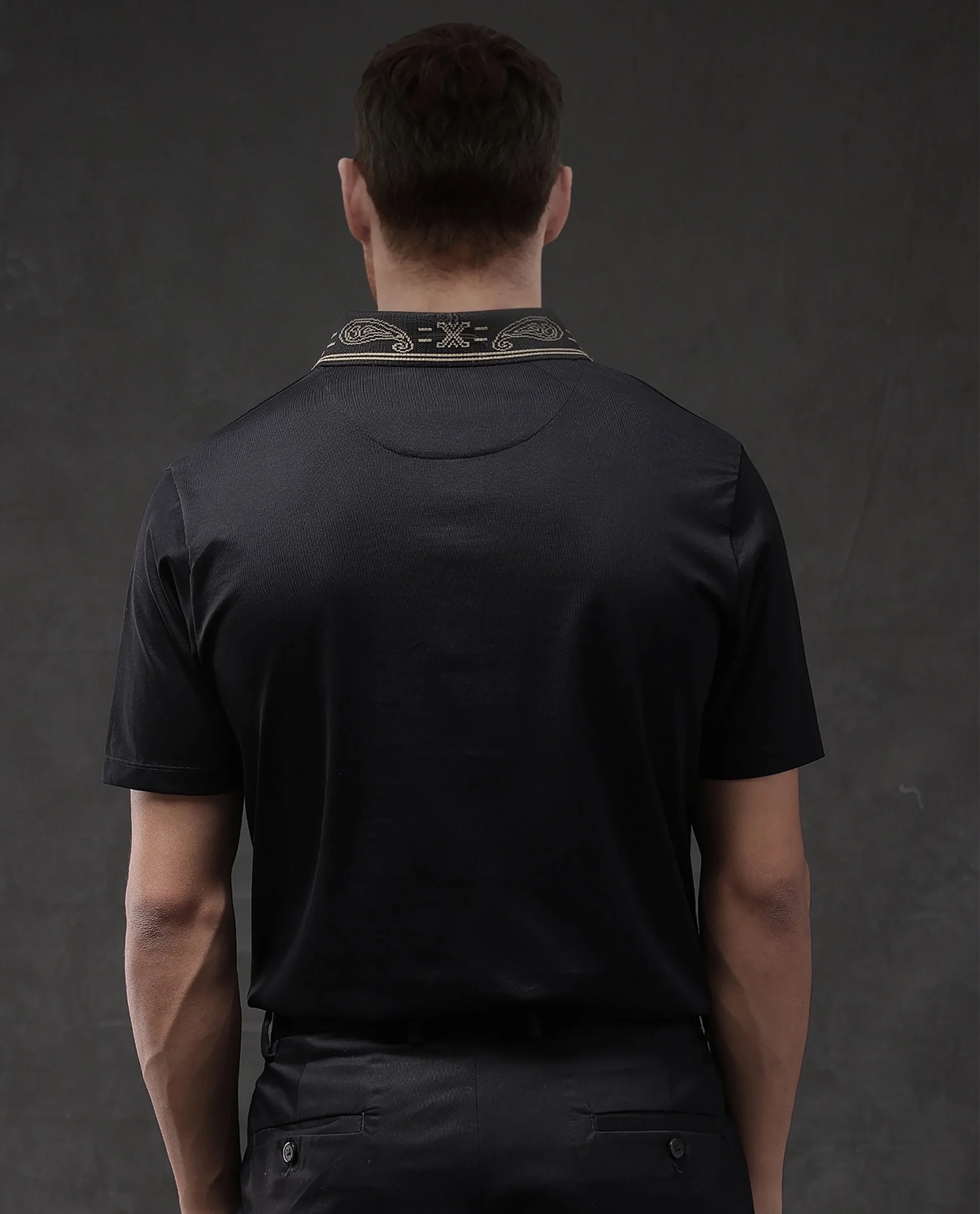 Rare Rabbit Men's Plain Regular Fit Half Sleeve Polo - Image 5