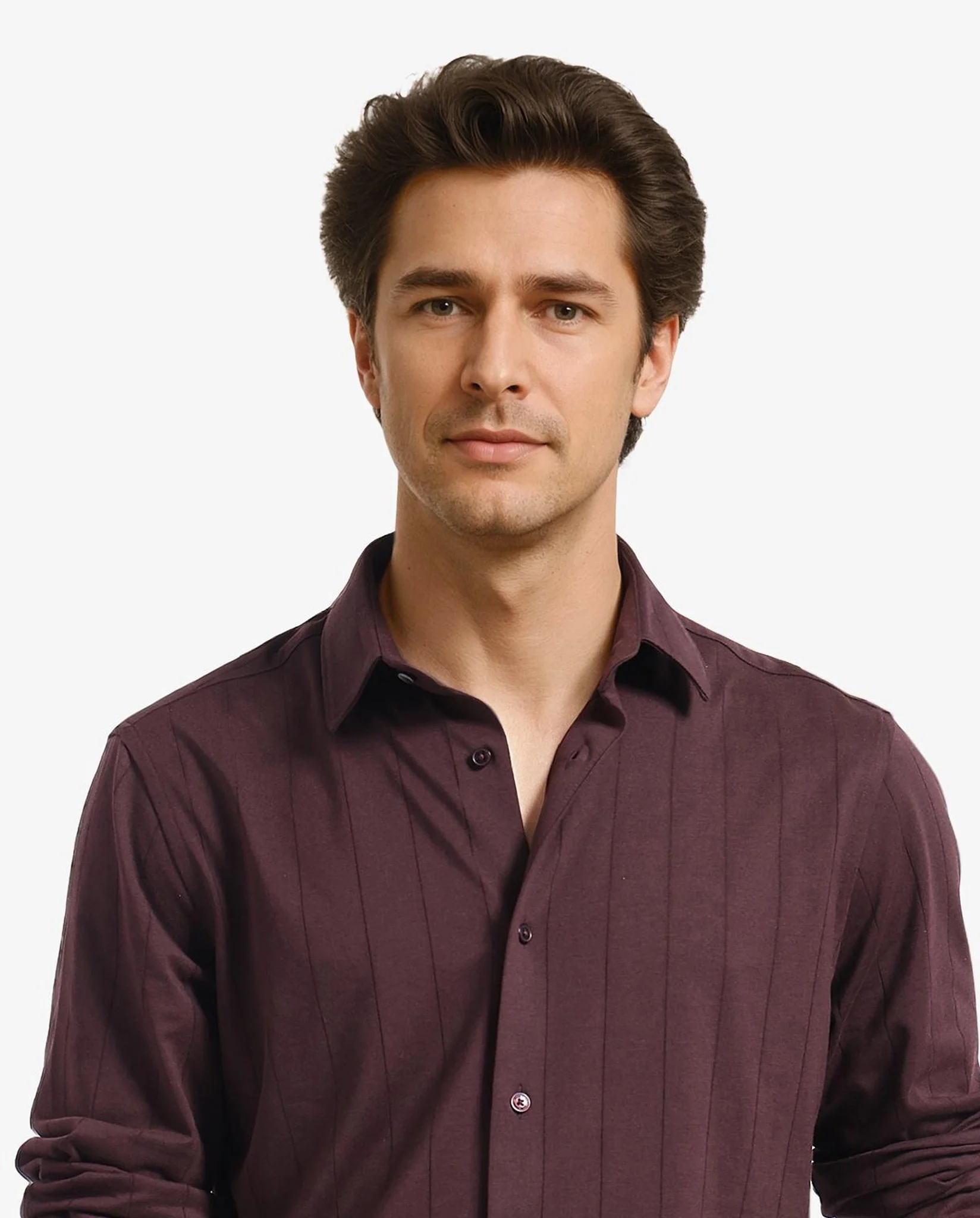 Rare Rabbit Men's Vert-1 Dark Brown Cotton Plain Regular Fit Full Sleeve Collared Shirt - Image 6