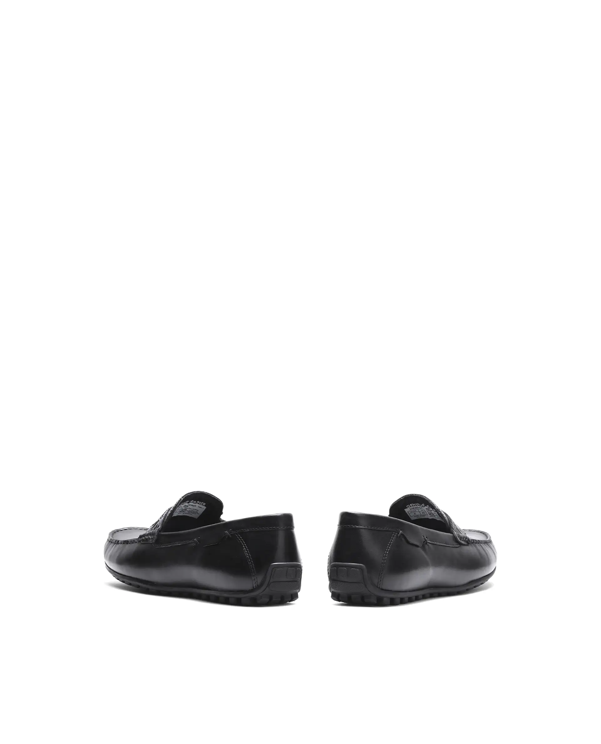 Rare Rabbit Men's Viento Black Leather Drivers - Image 3
