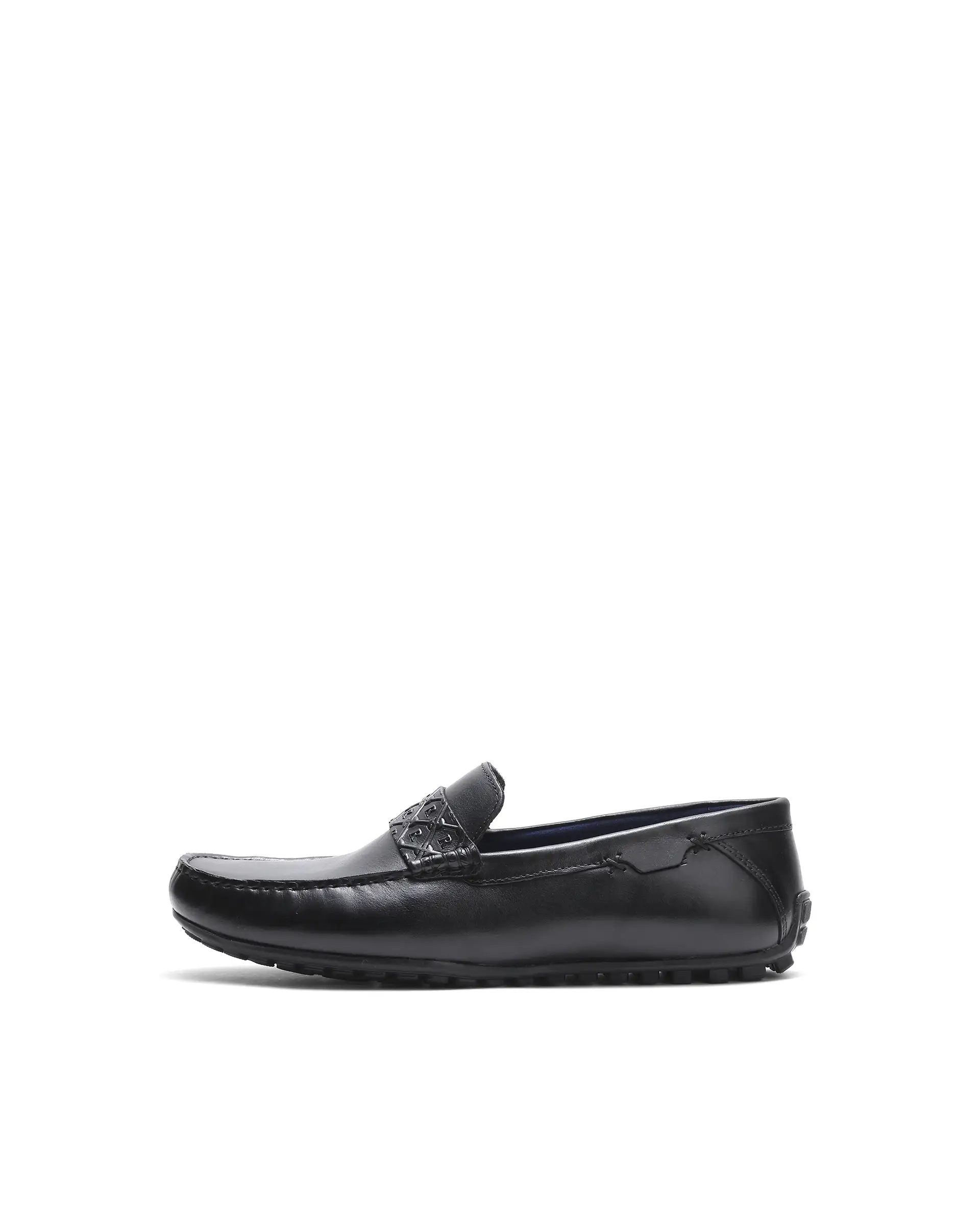 Rare Rabbit Men's Viento Black Leather Drivers - Image 7