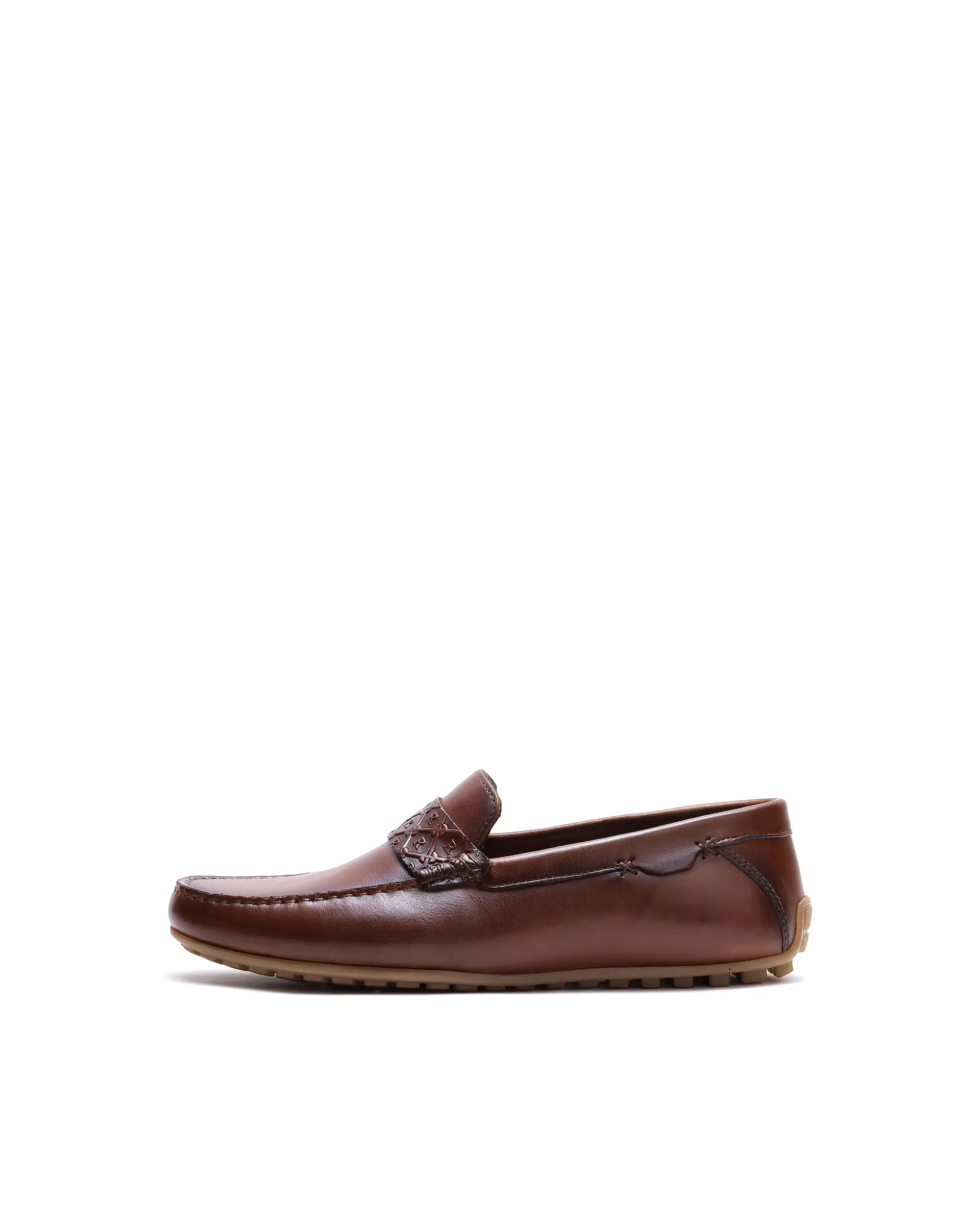 Rare Rabbit Men's Viento Tan Leather Drivers - Image 3