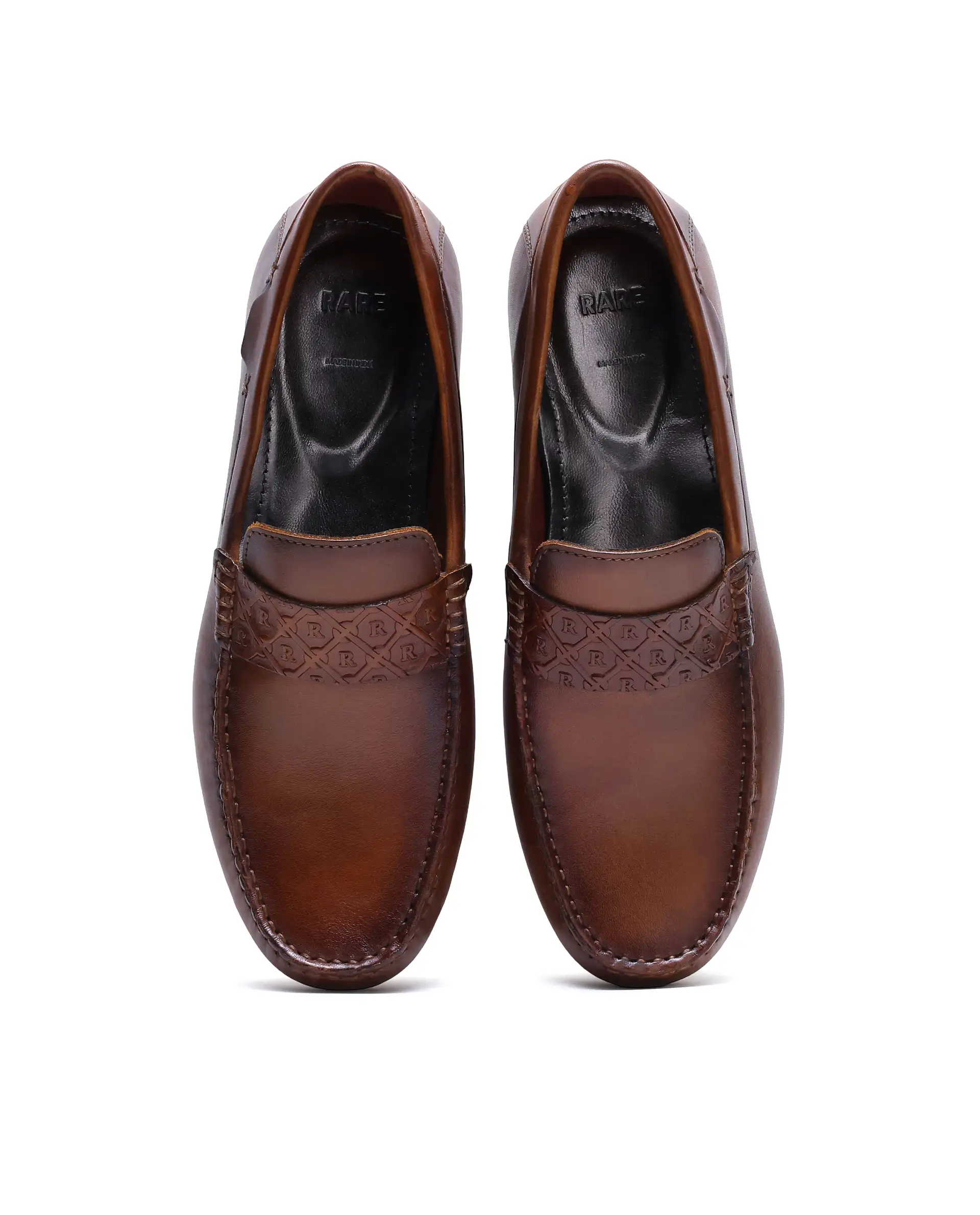 Rare Rabbit Men's Viento Tan Leather Drivers - Image 4