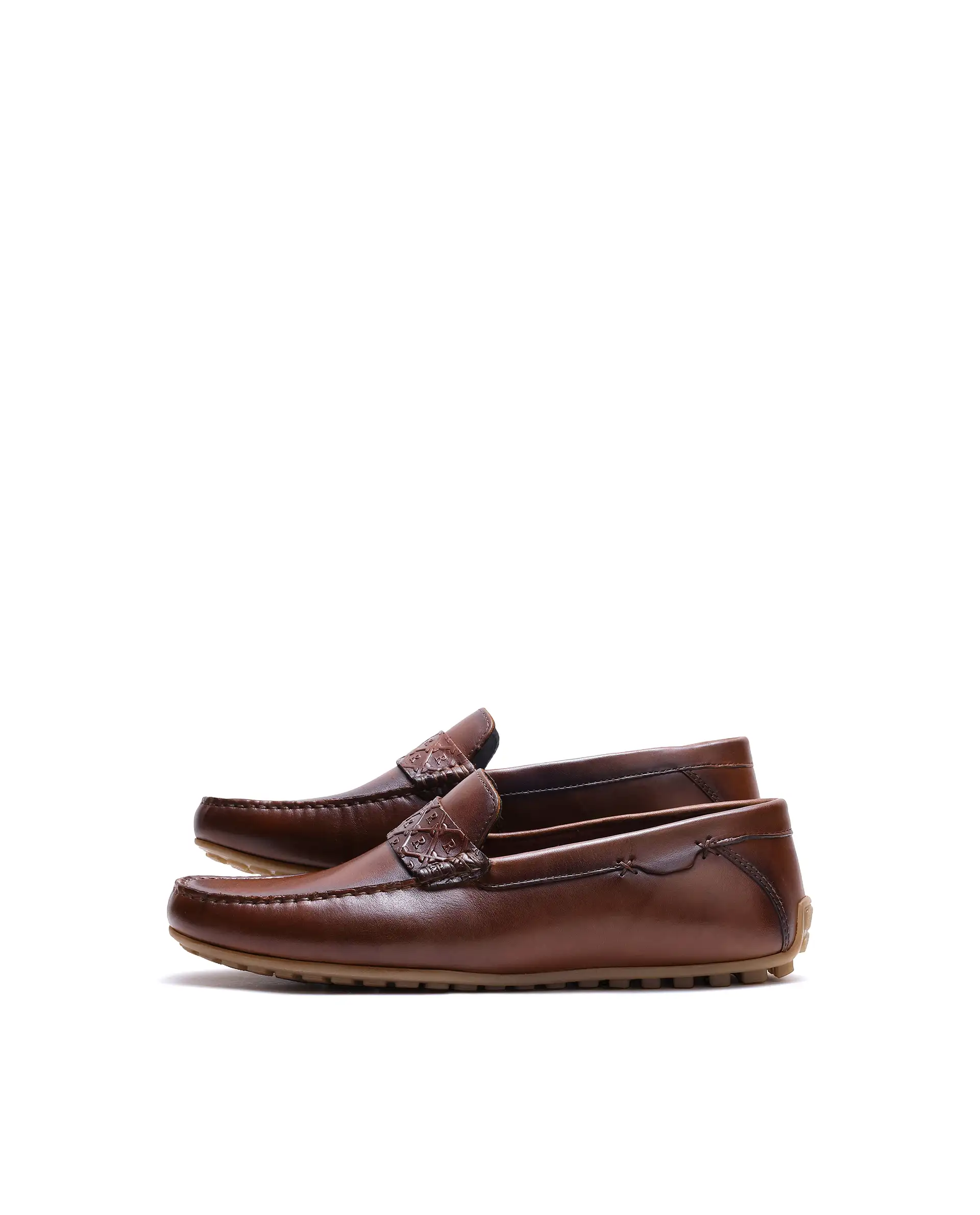 Rare Rabbit Men's Viento Tan Leather Drivers - Image 6