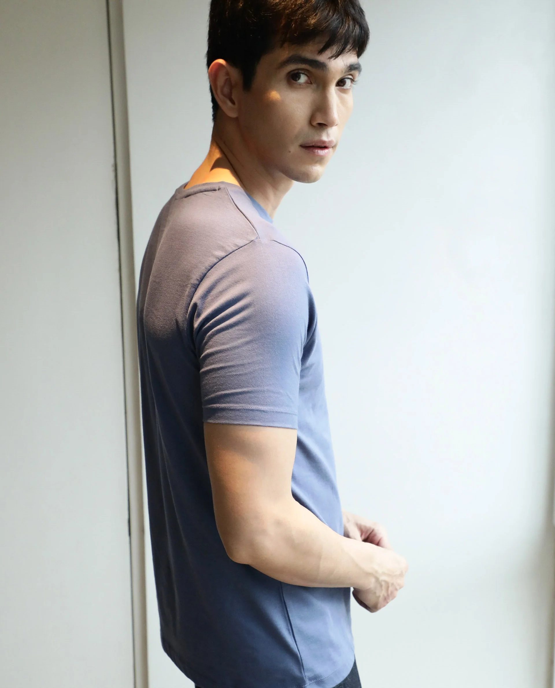 Rare Rabbit Men's View Blue Cotton Graphic Print Slim Fit Half Sleeve Crew Neck T-Shirt - Image 4
