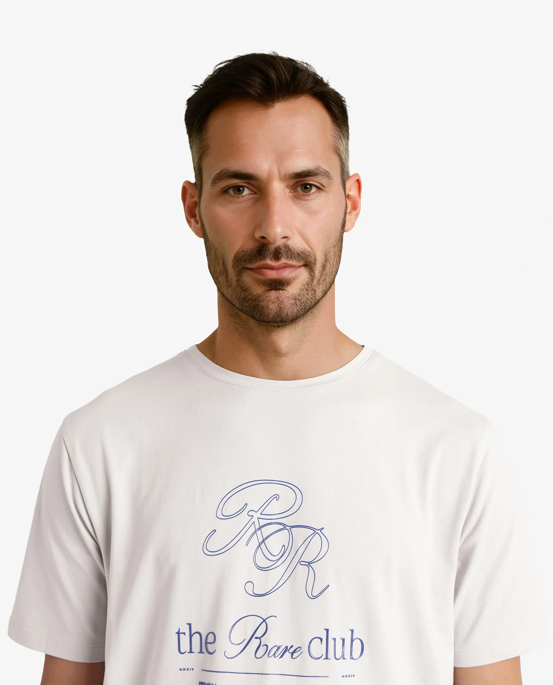 Rare Rabbit Men's Vin Dusky Grey Cotton Printed Regular Fit Half Sleeve Crew Neck T-Shirt - Image 2