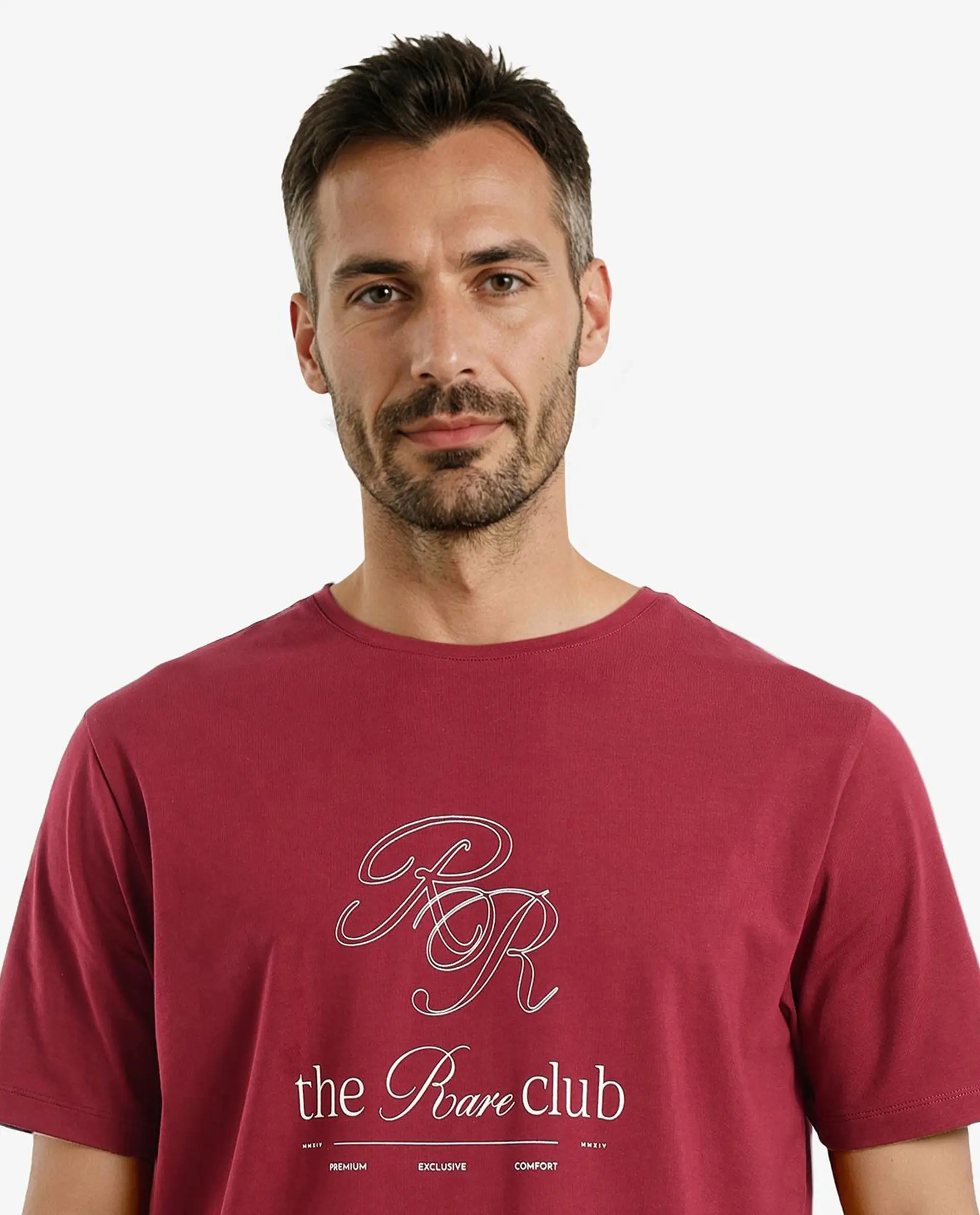 Rare Rabbit Men's Cotton Blend printed Regular Fit Half Sleeve Crew Neck T-Shirt - Image 2