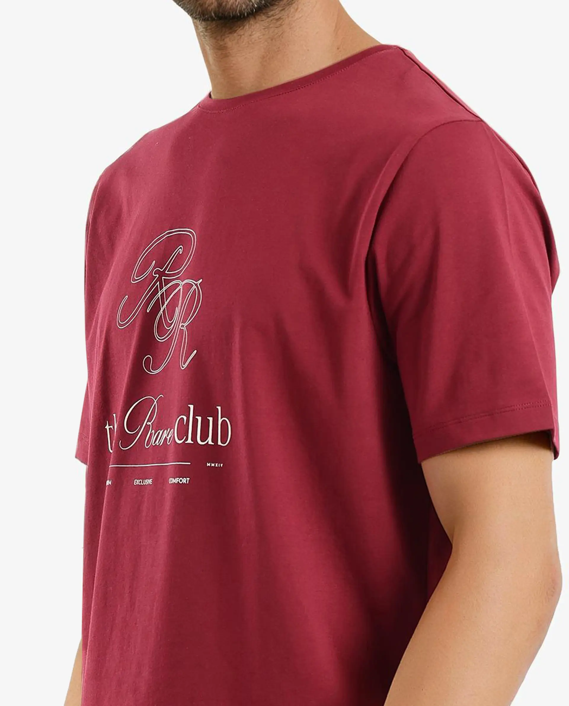 Rare Rabbit Men's Cotton Blend printed Regular Fit Half Sleeve Crew Neck T-Shirt - Image 8