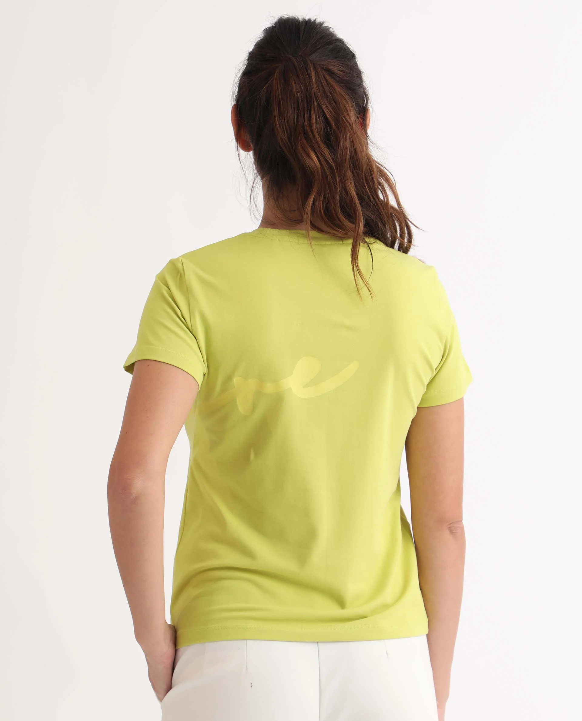 Rareism Women's Vivian Flouroscent Green Cotton Crew Neck Graphic Print Regular Fit T-Shirt - Image 13