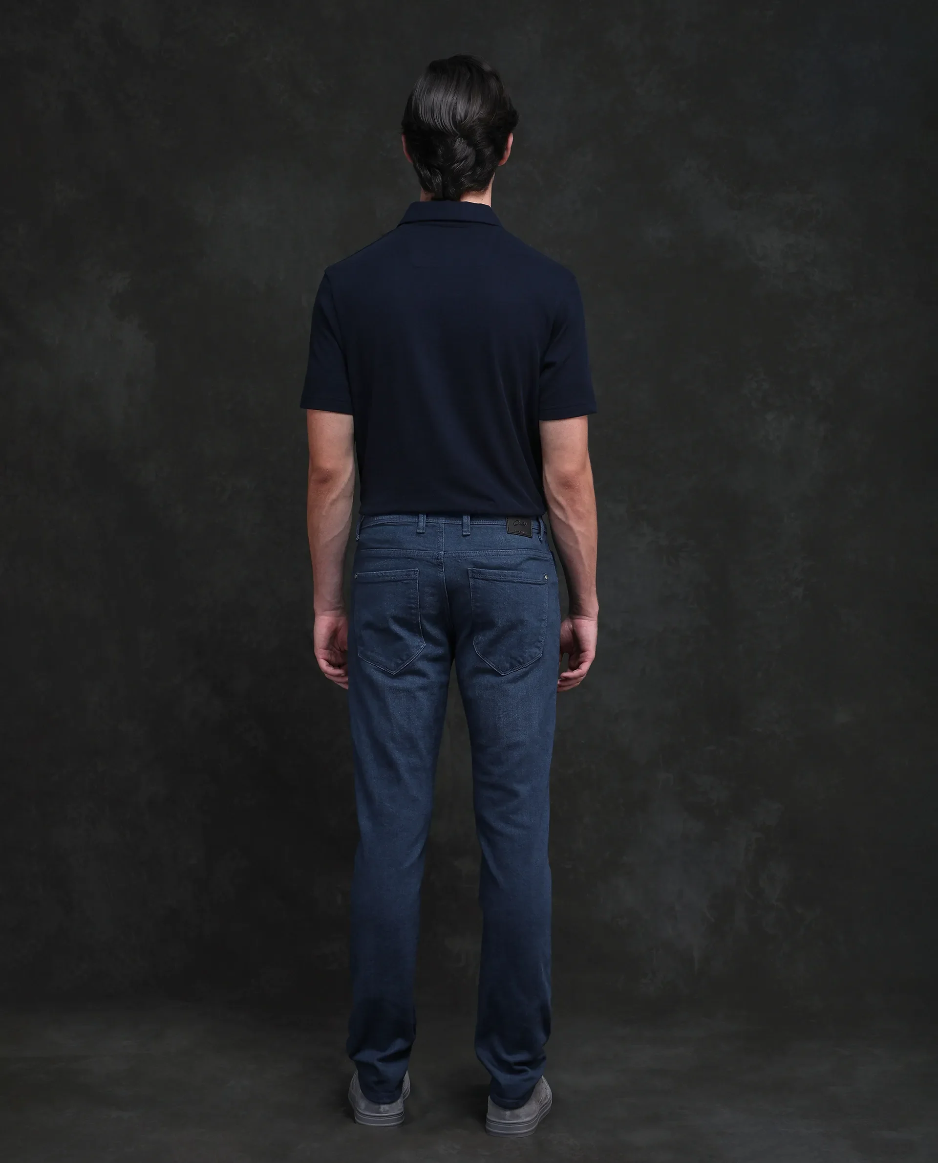 Rare Rabbit Men Vlad-G Dark Blue Cotton Blend Fabric Button Closure Slim Fit Plain Jeans - Image 6