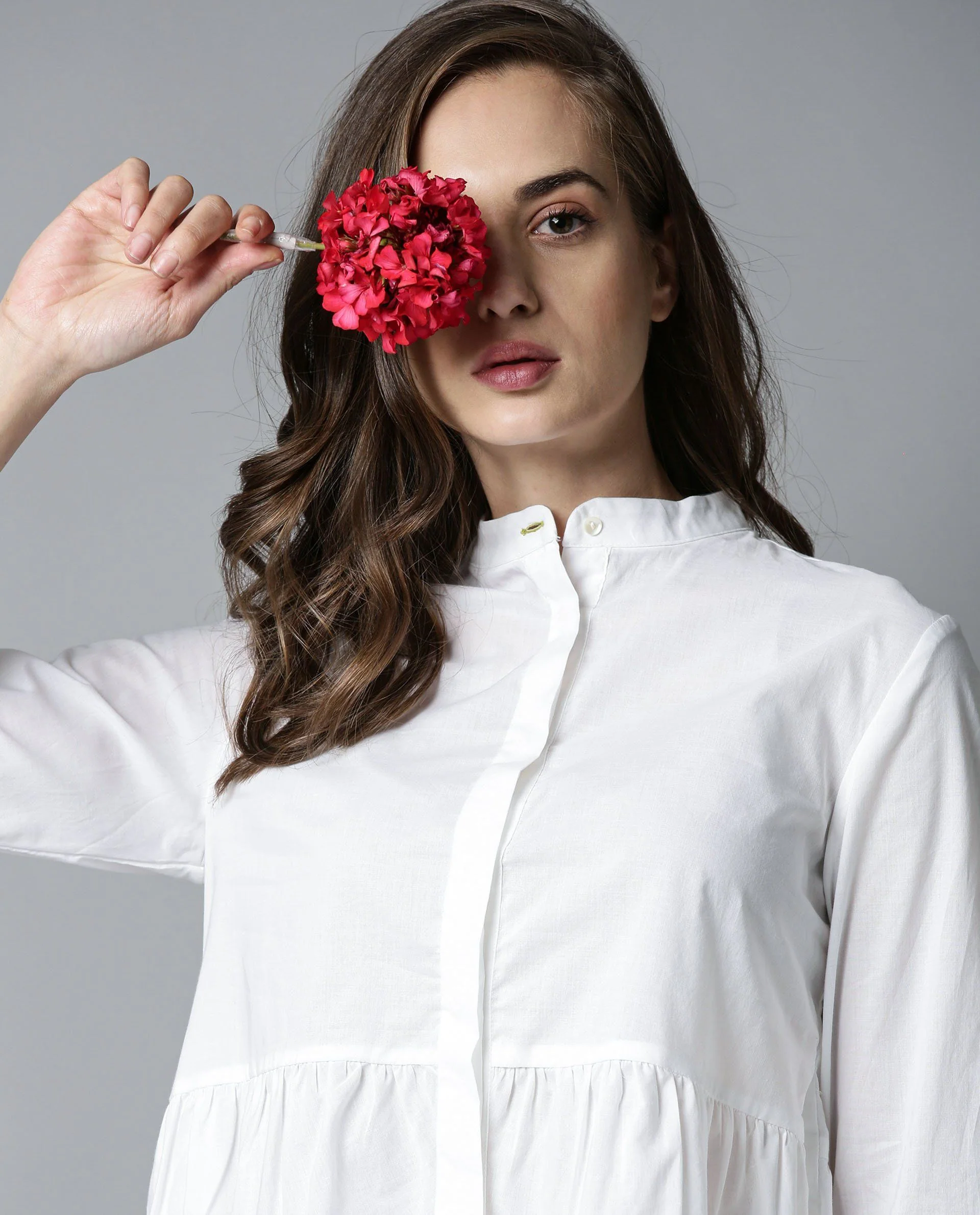 Rareism Women Voka White Top Full Sleeves Solid - Image 4