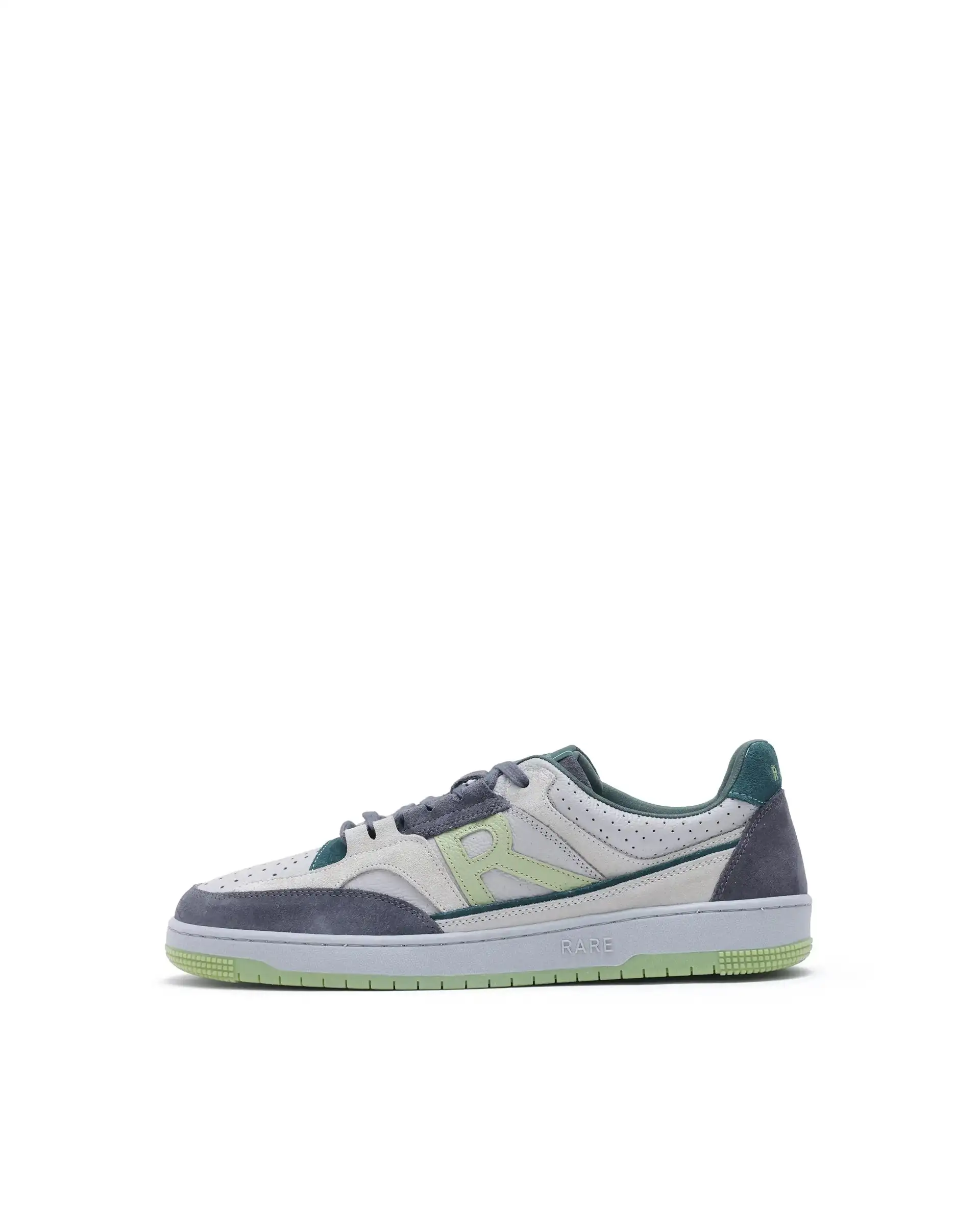 Rare Rabbit Men's Volga Light Green Genuine Leather Fabric Multitoned Low-Top Lace Up Sneaker Shoes - Image 10
