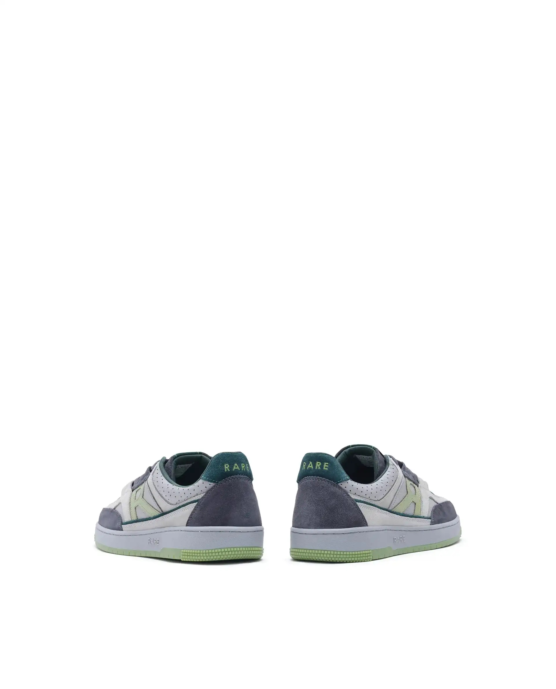Rare Rabbit Men's Volga Light Green Genuine Leather Fabric Multitoned Low-Top Lace Up Sneaker Shoes - Image 8