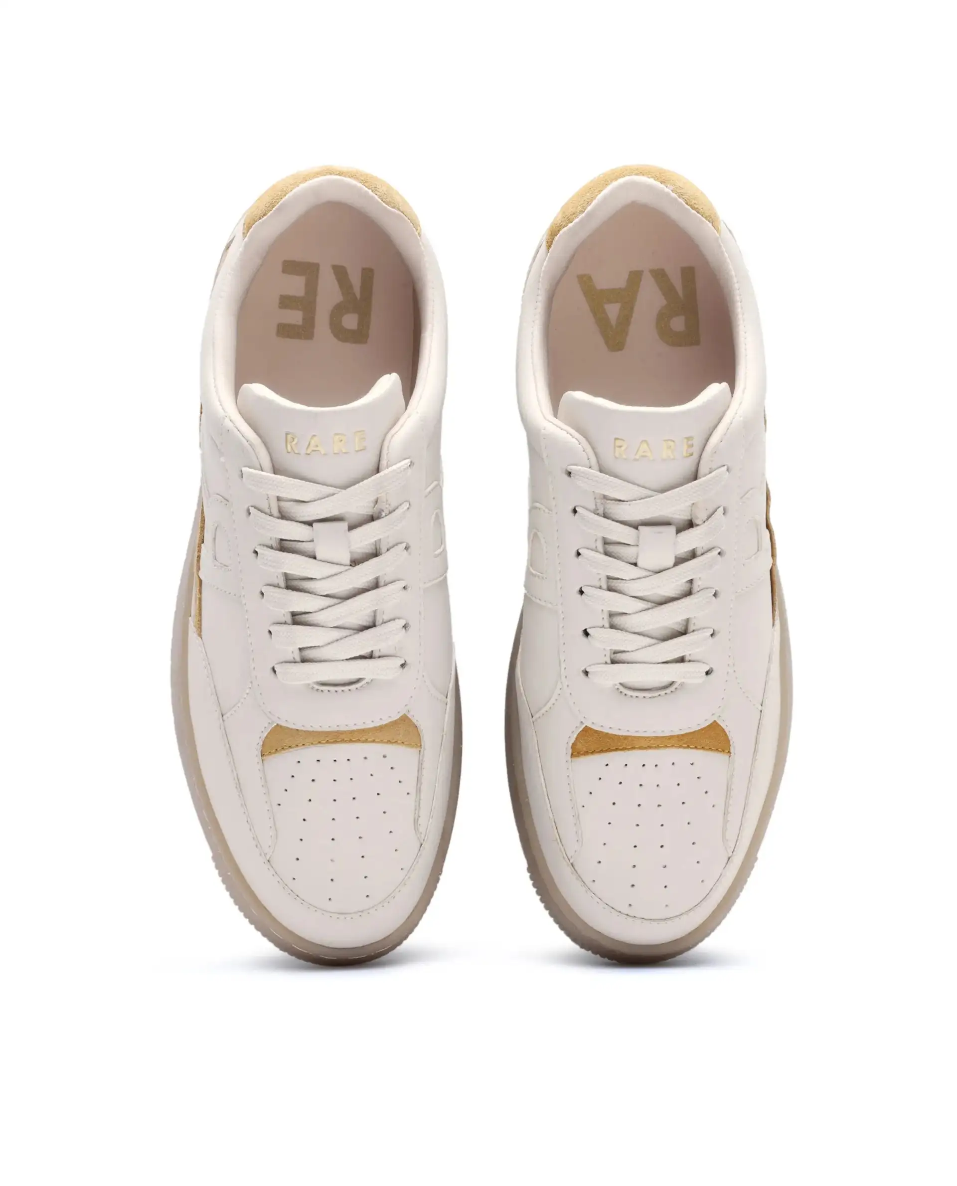 Rare Rabbit Men's Volgo Beige Micro Leather Sneaker - Image 2