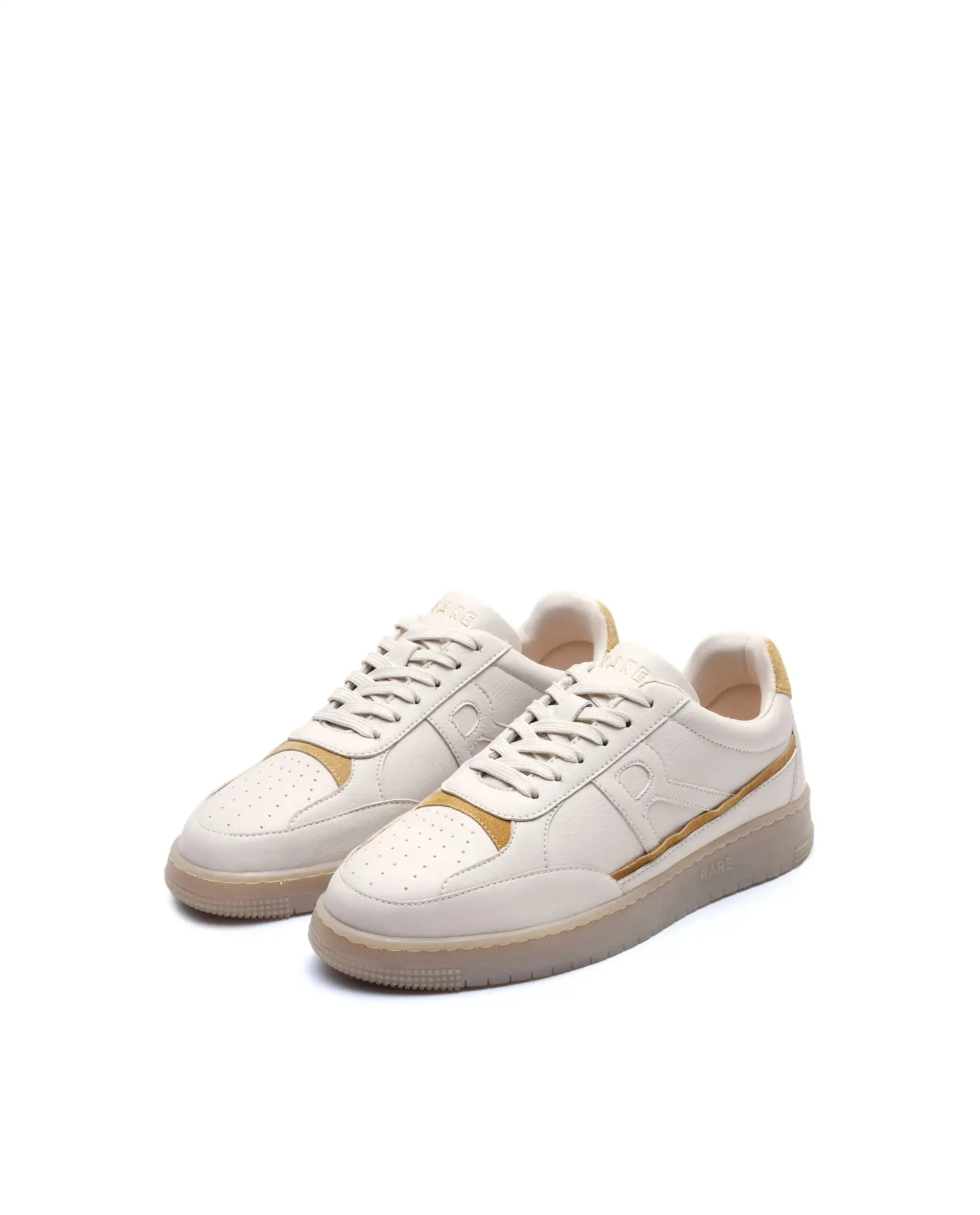 Rare Rabbit Men's Volgo Beige Micro Leather Sneaker - Image 3