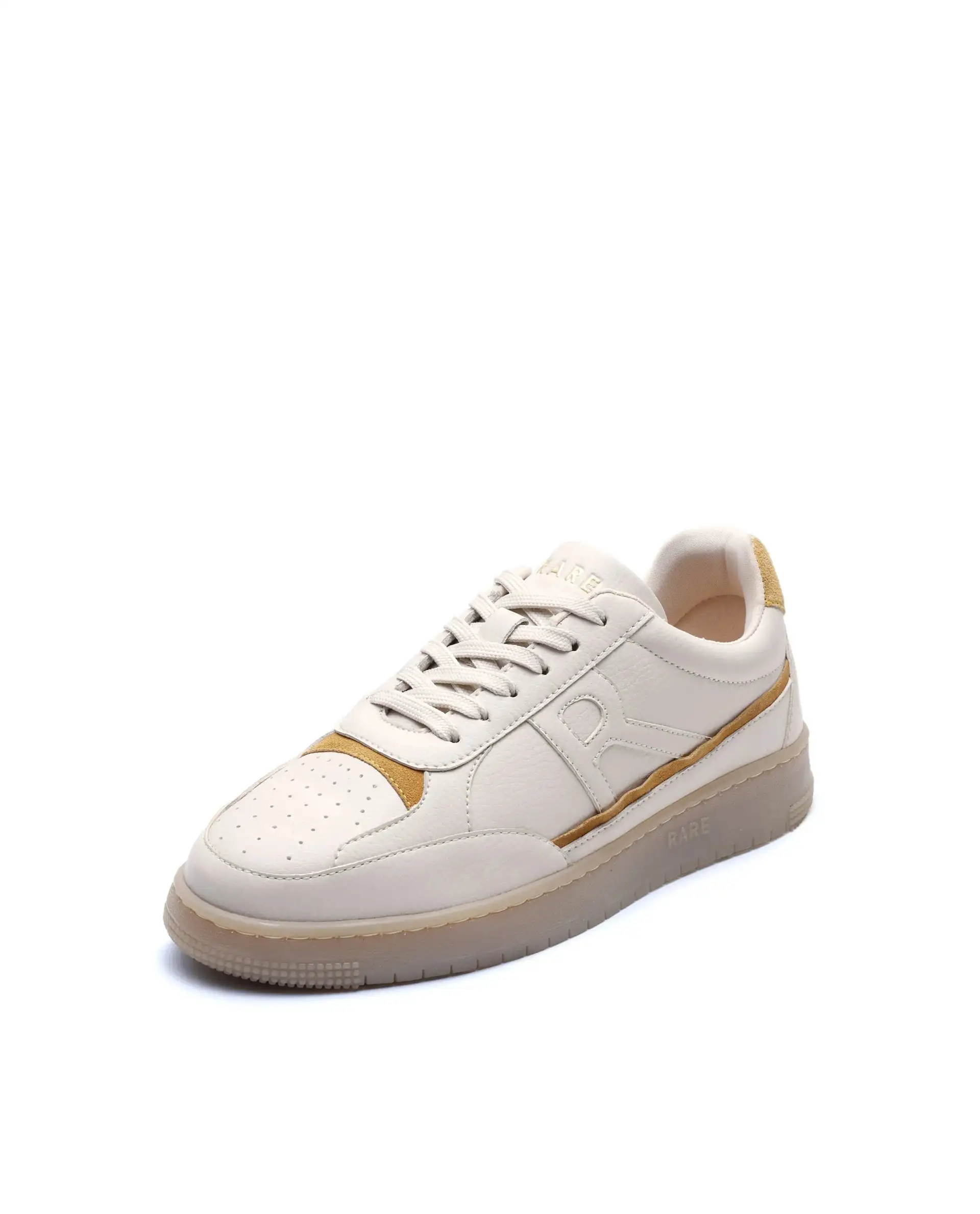 Rare Rabbit Men's Volgo Beige Micro Leather Sneaker - Image 4