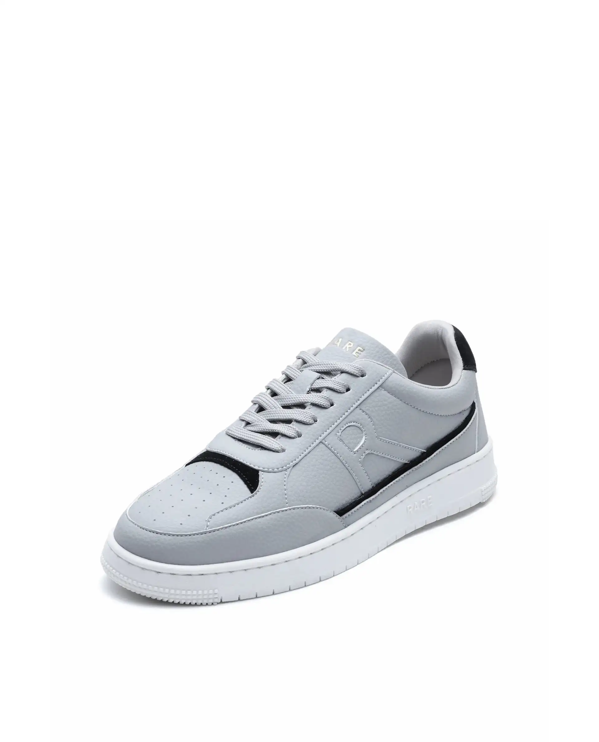 Rare Rabbit Men's Volgo Grey Micro Leather Sneaker - Image 4