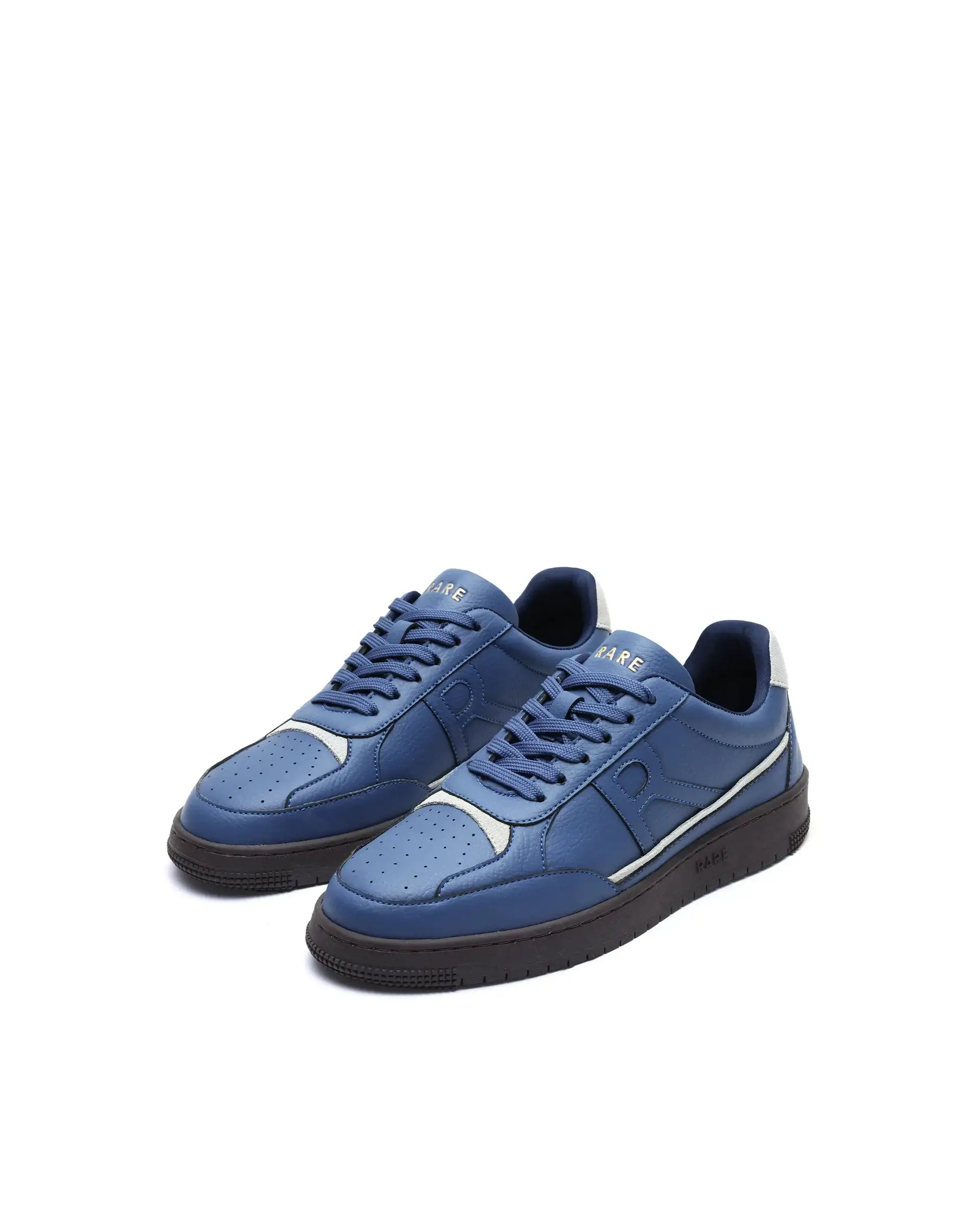 Rare Rabbit Men's Volgo Navy Micro Leather Sneaker - Image 3