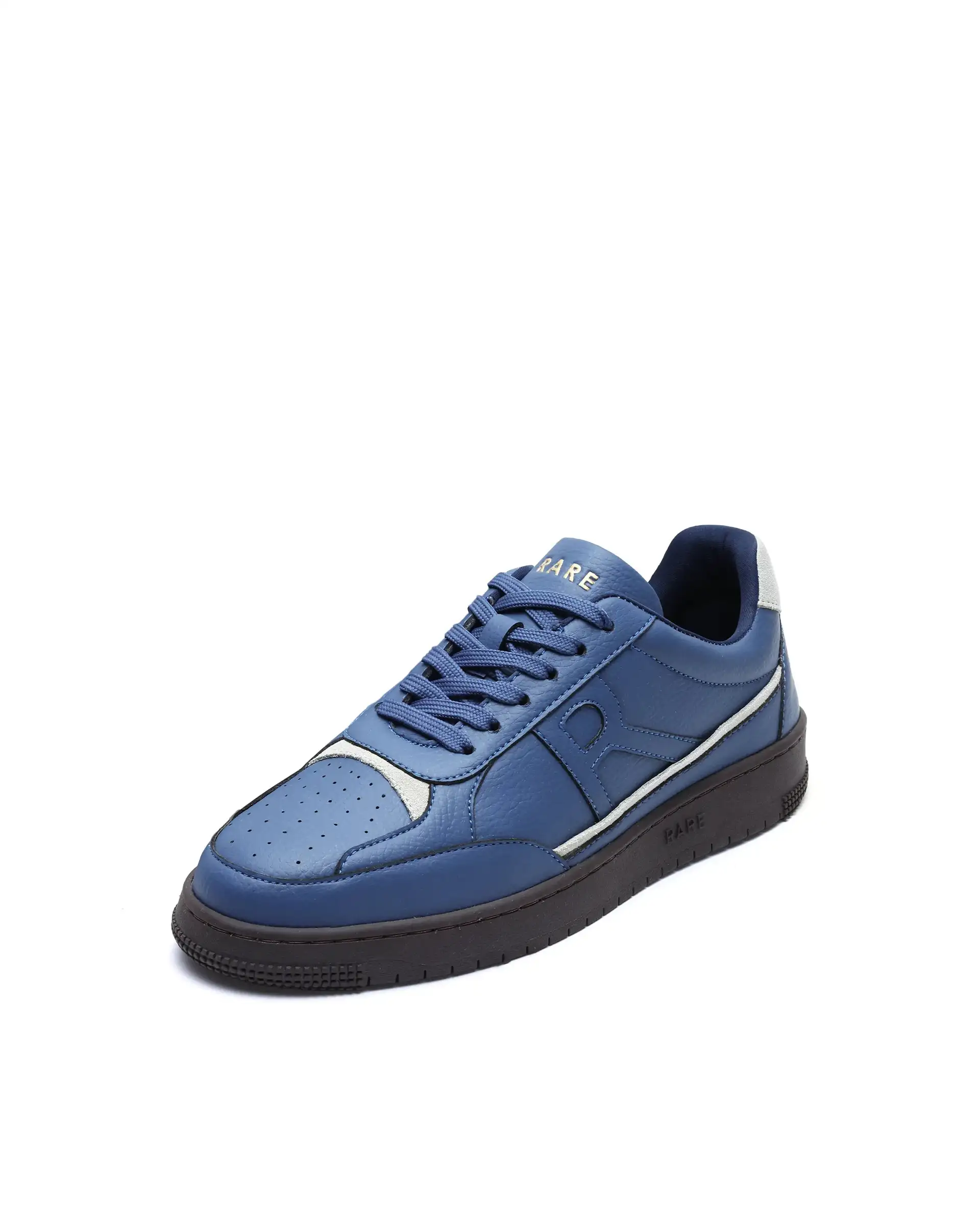 Rare Rabbit Men's Volgo Navy Micro Leather Sneaker - Image 4