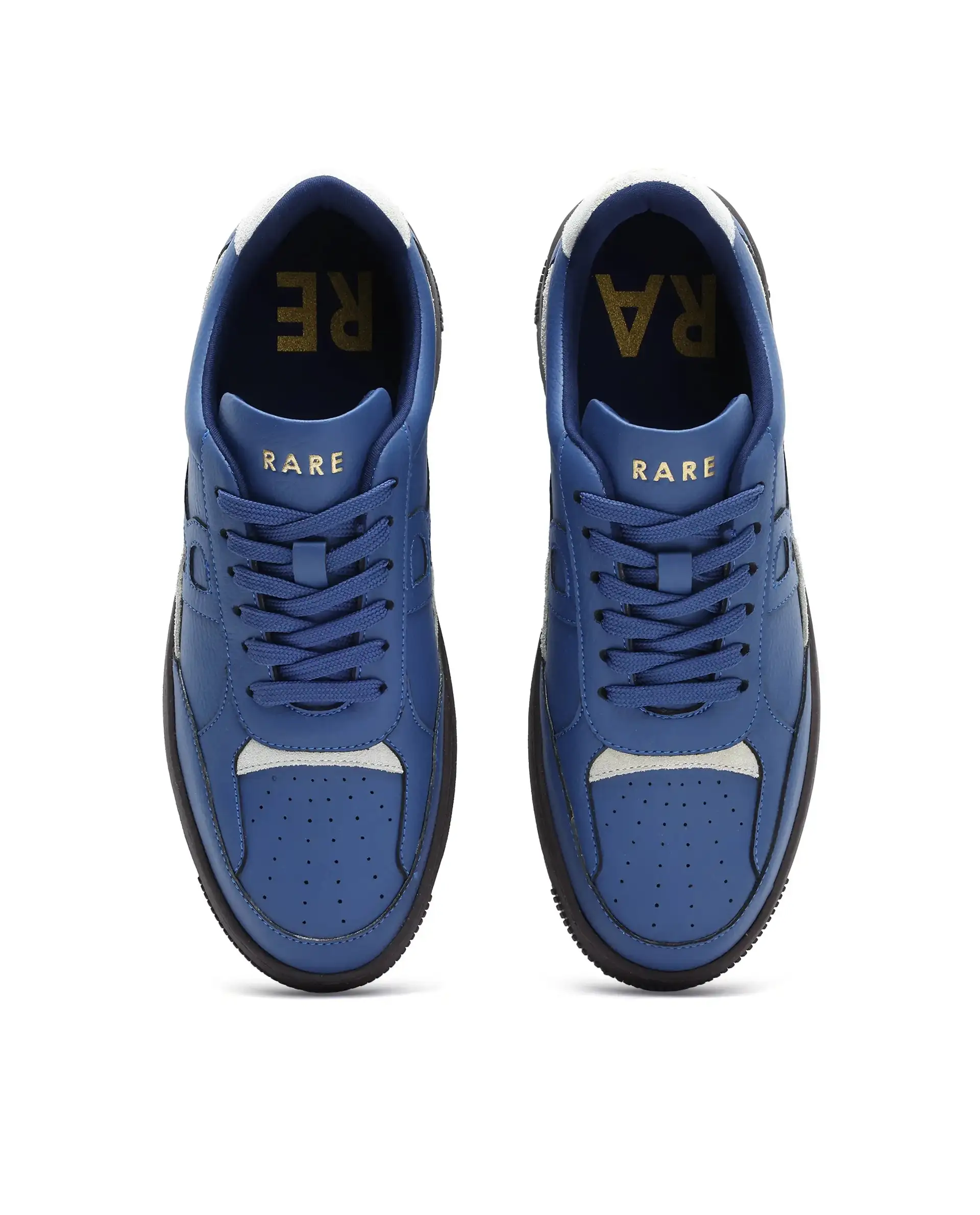 Rare Rabbit Men's Volgo Navy Micro Leather Sneaker - Image 5