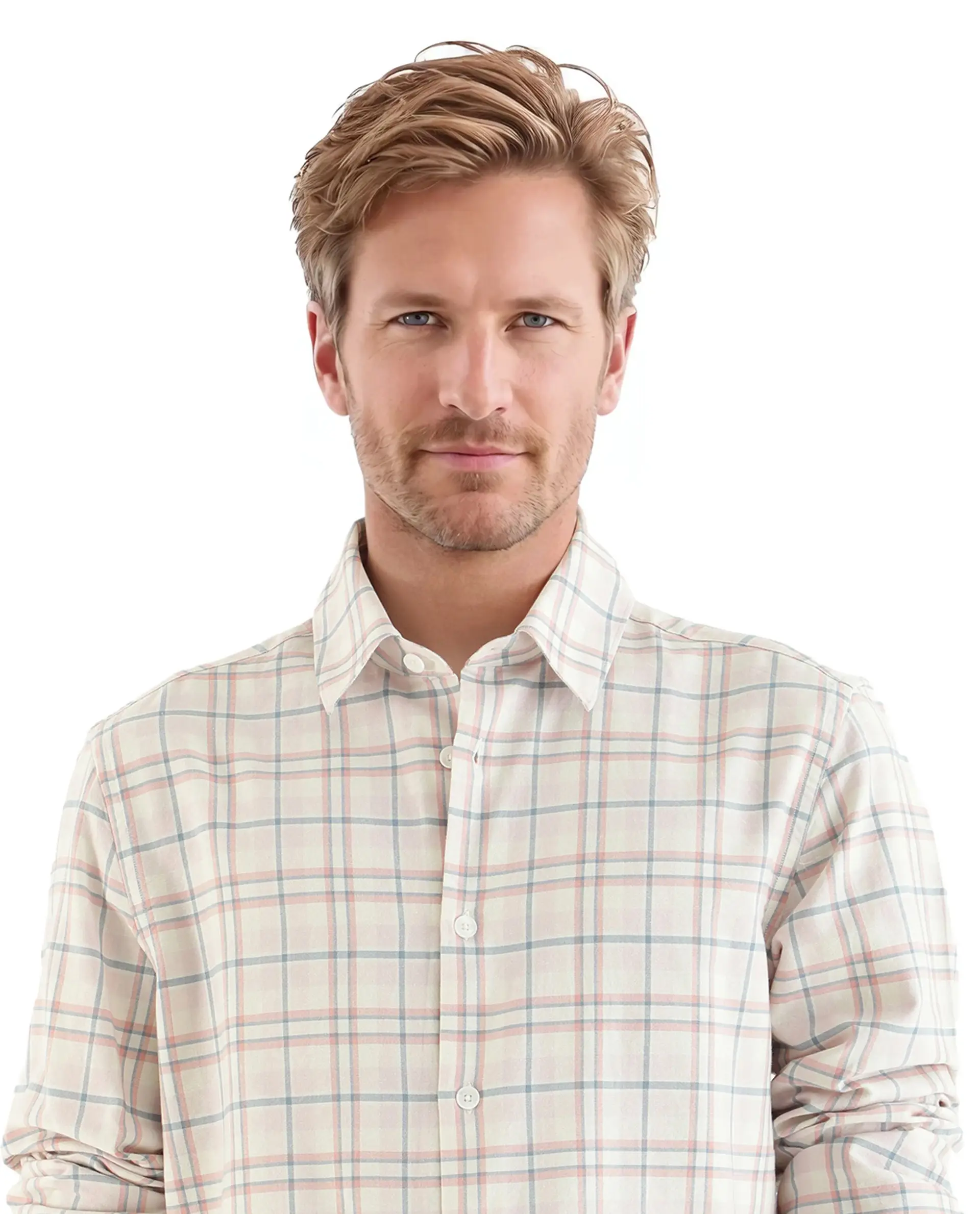 Rare Rabbit Men's Volgos Pastel Pink Cotton Checked Print Regular Fit Full Sleeve Collared Shirt - Image 6