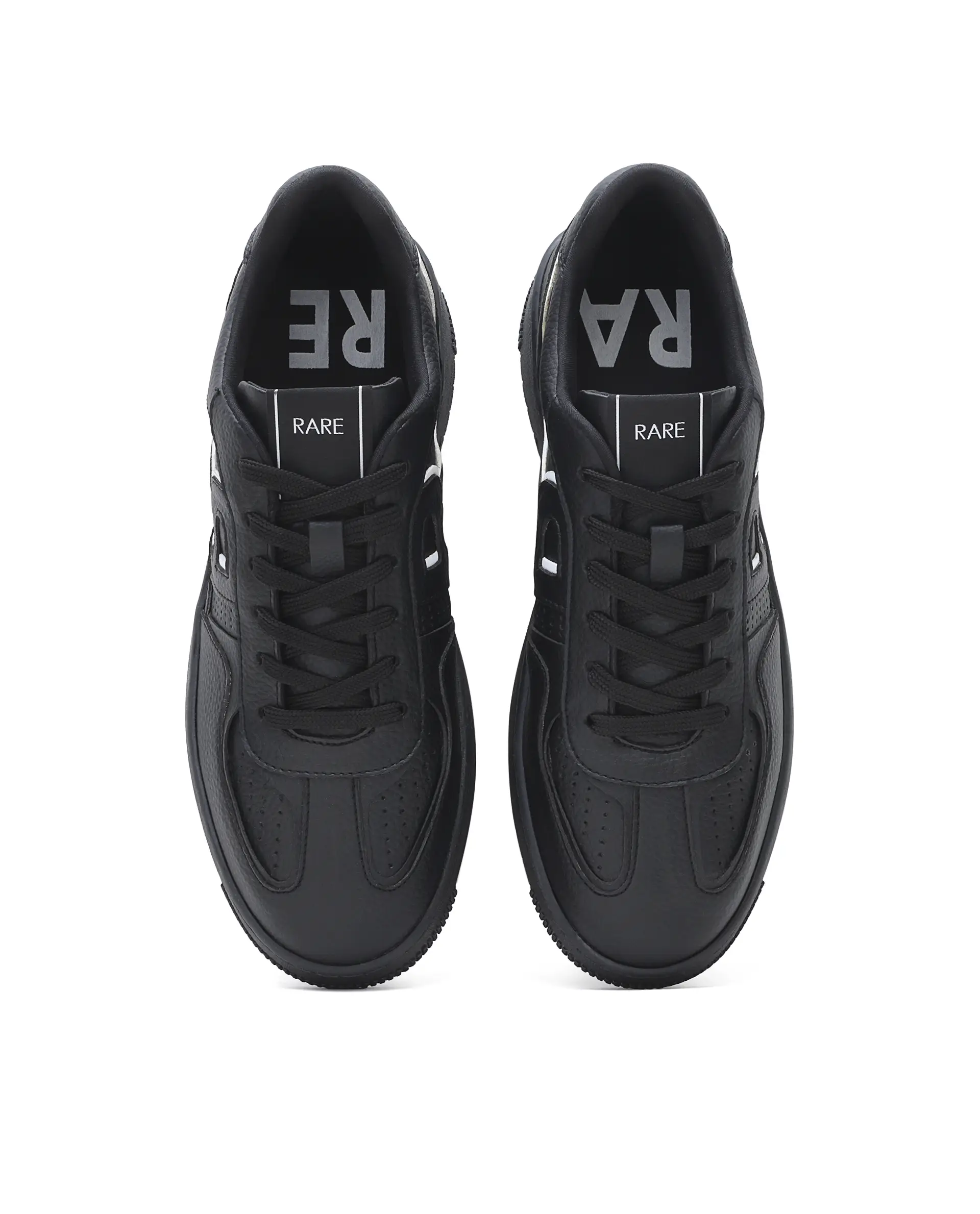 Rare Rabbit Men's Volt Black Micro Fiber Sneaker - Image 2